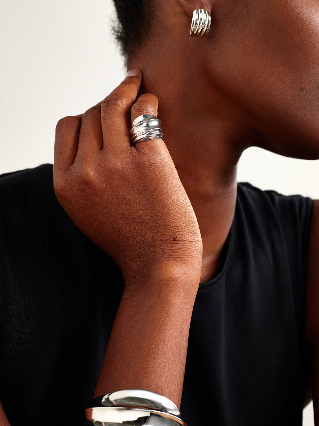 By Pariah Flux Recycled Sterling Silver Ring In Silver