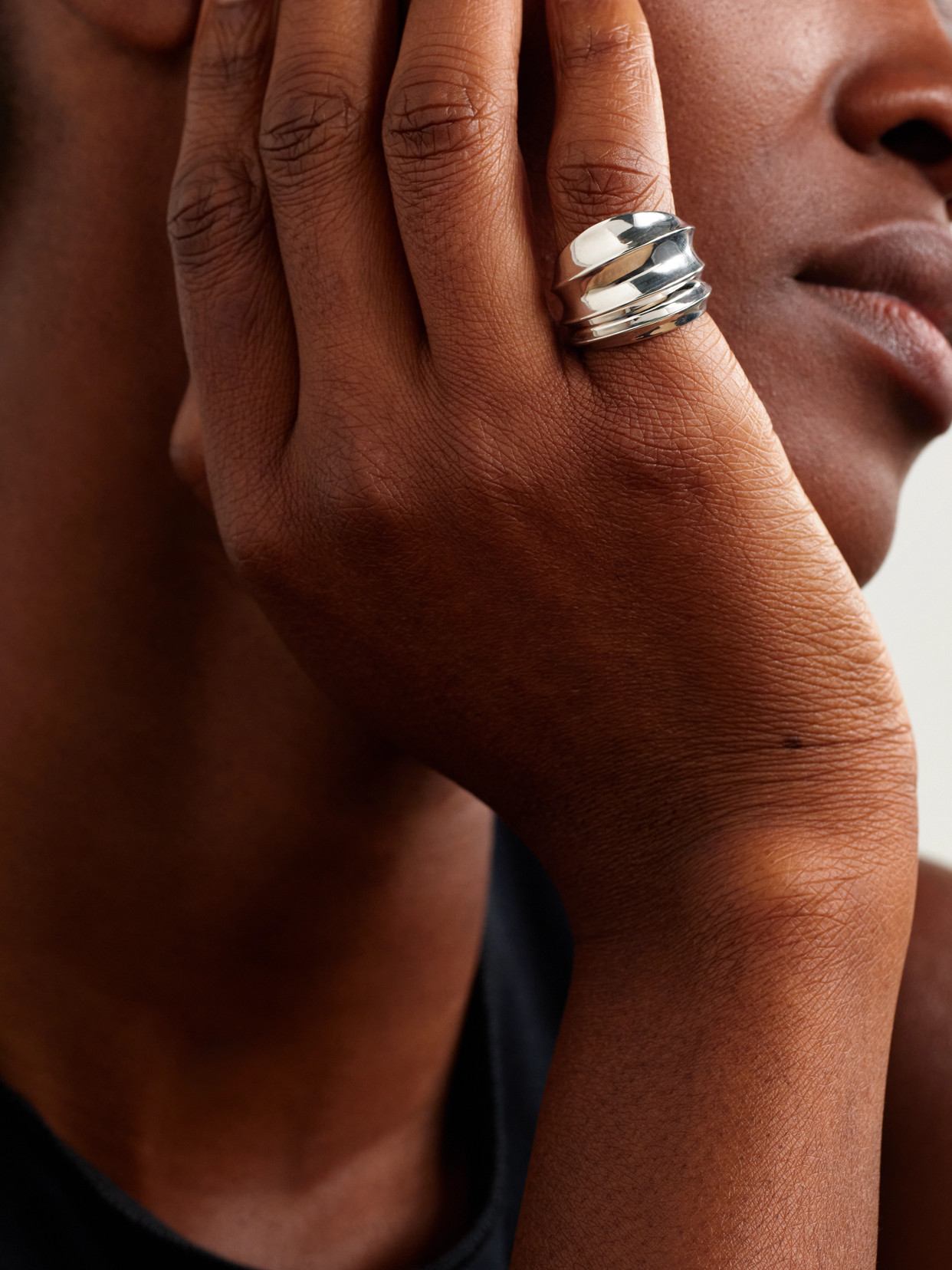 By Pariah Flux Recycled Sterling Silver Ring In Silver