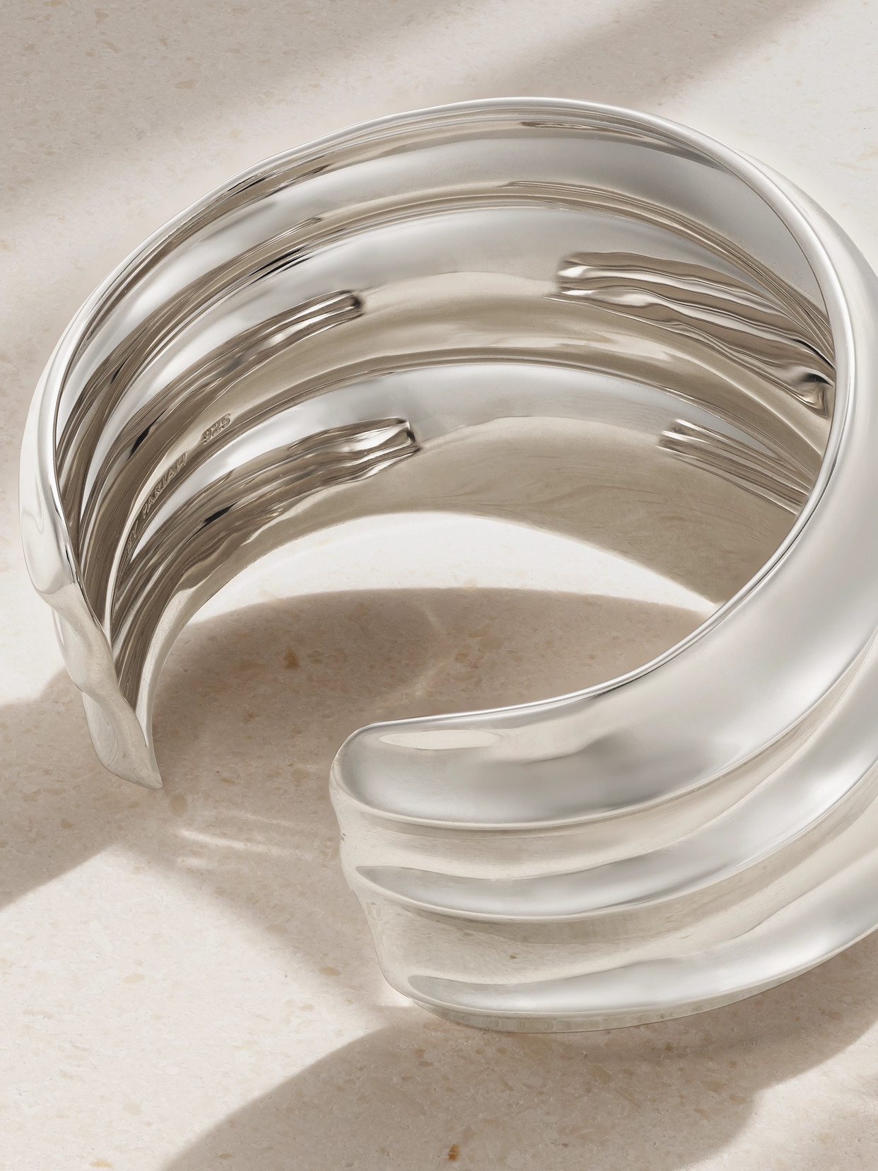 By Pariah Flux Recycled Sterling Silver Cuff In Silver