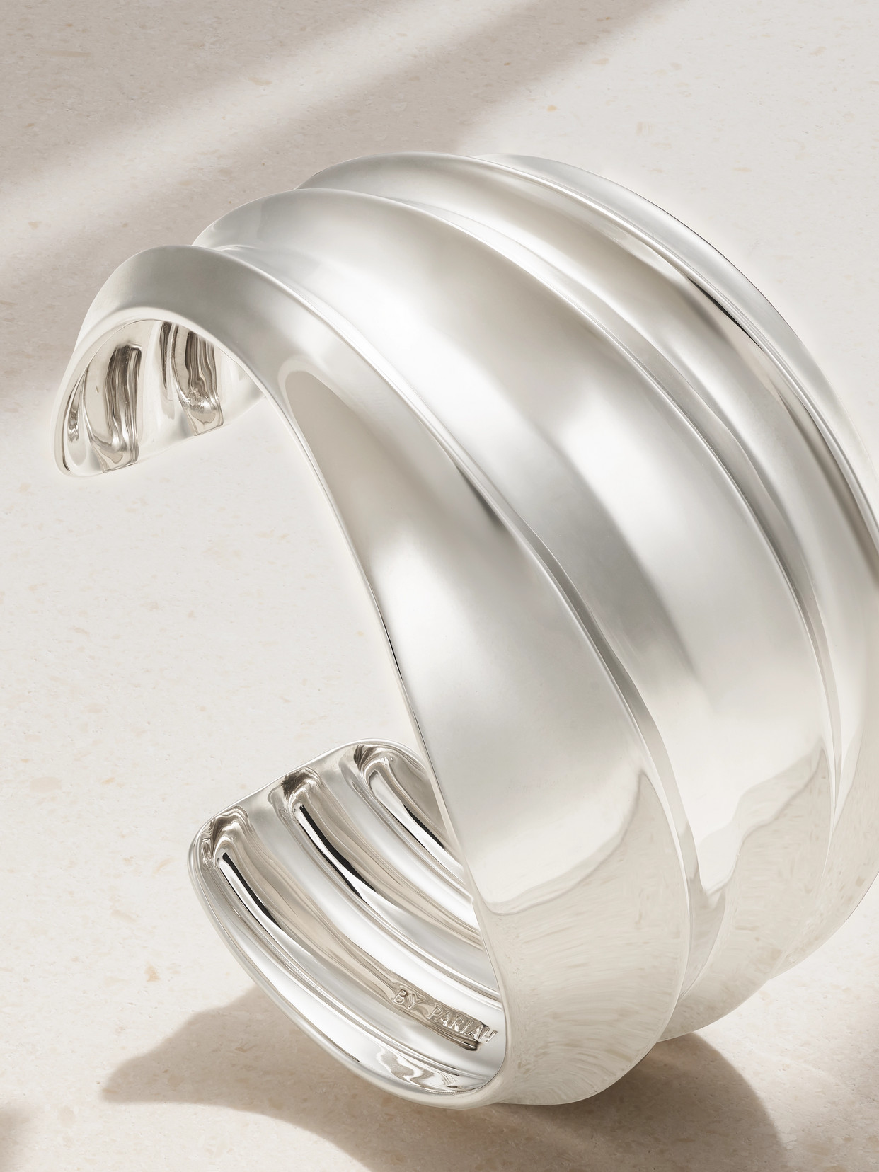 By Pariah Flux Recycled Sterling Silver Cuff In Silver