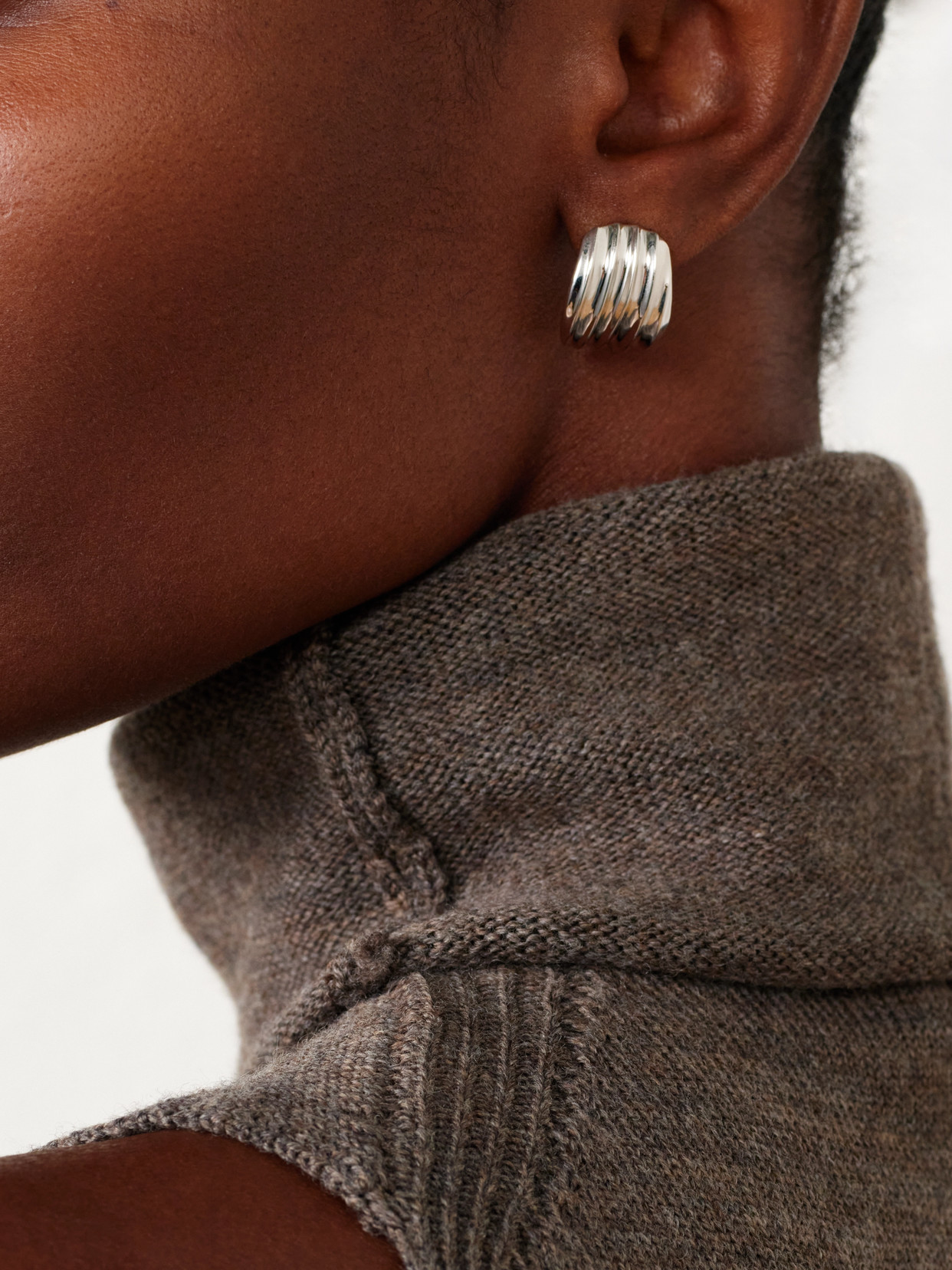 By Pariah Flux Recycled Sterling Silver Earrings In Metallic