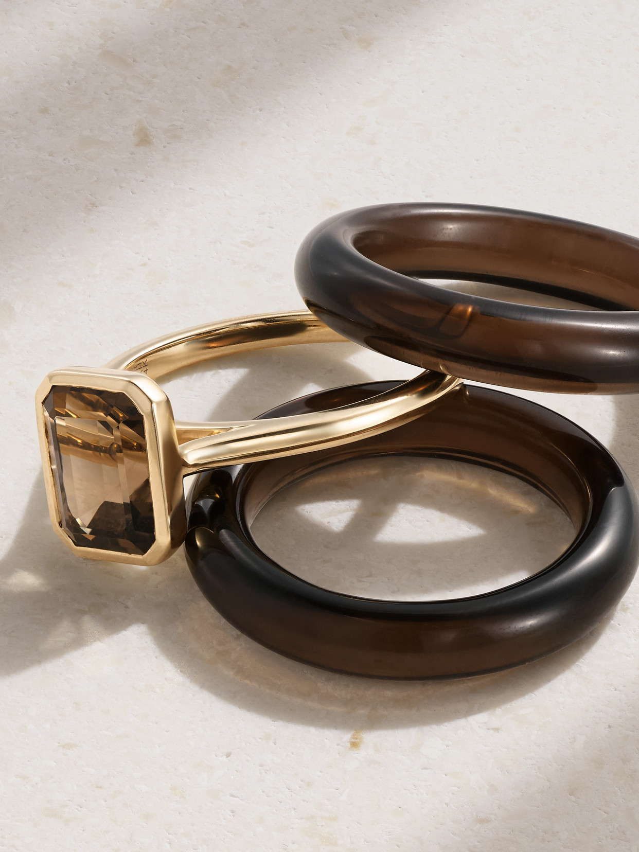 By Pariah Lumen Stack 14-karat Recycled Quartz Ring In Multi