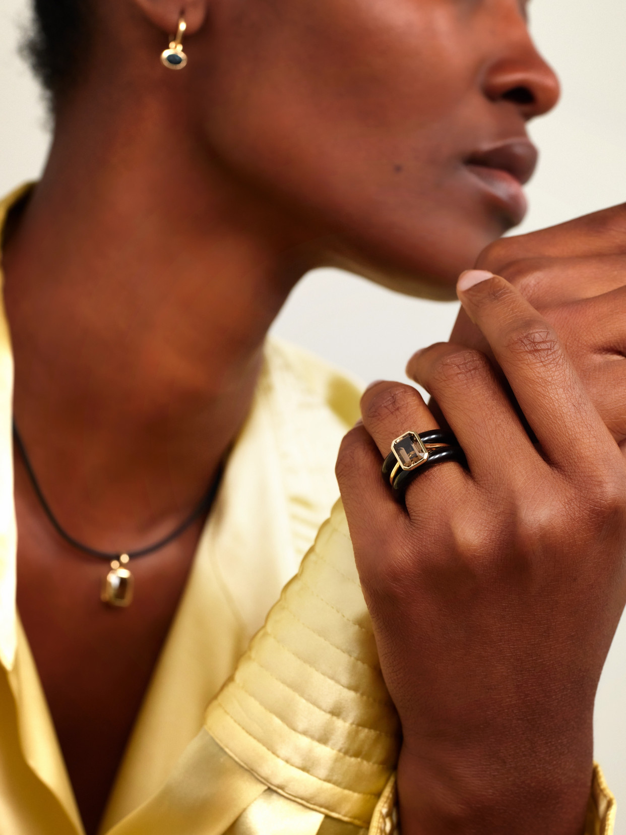 By Pariah Lumen Stack 14-karat Recycled Quartz Ring In Multi