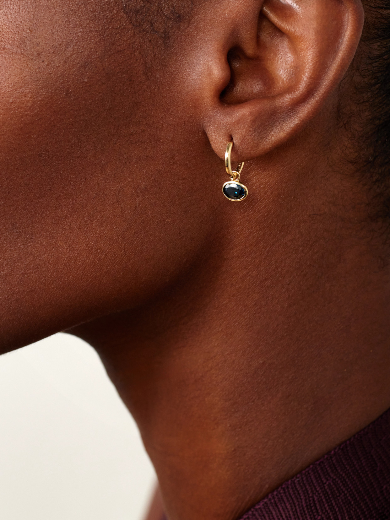 By Pariah Orbit 14-karat Recycled Gold Sapphire Hoop Earrings In Blue