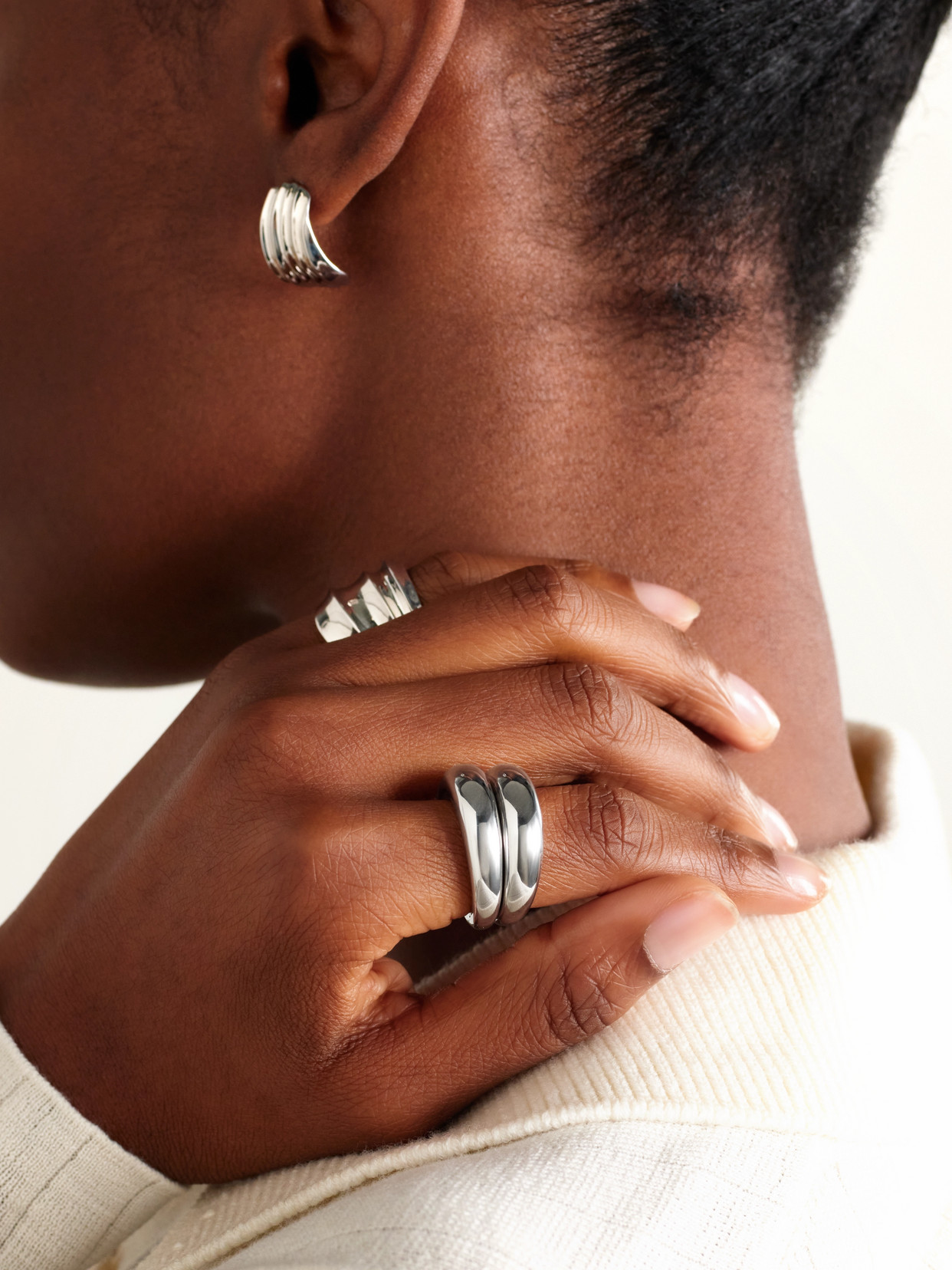 By Pariah Echo Recycled Sterling Silver Ring In Silver