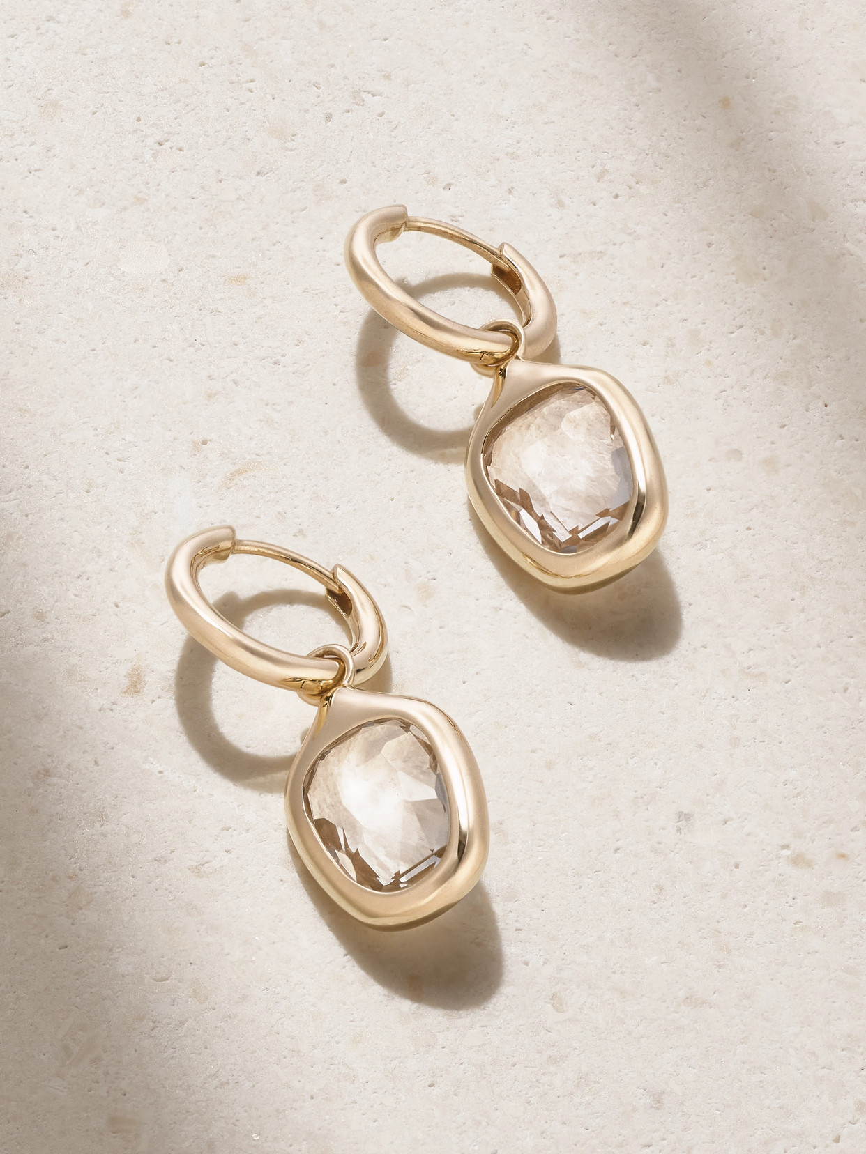 By Pariah Orbit Prism 14-karat Recycled Gold Topaz Hoop Earrings