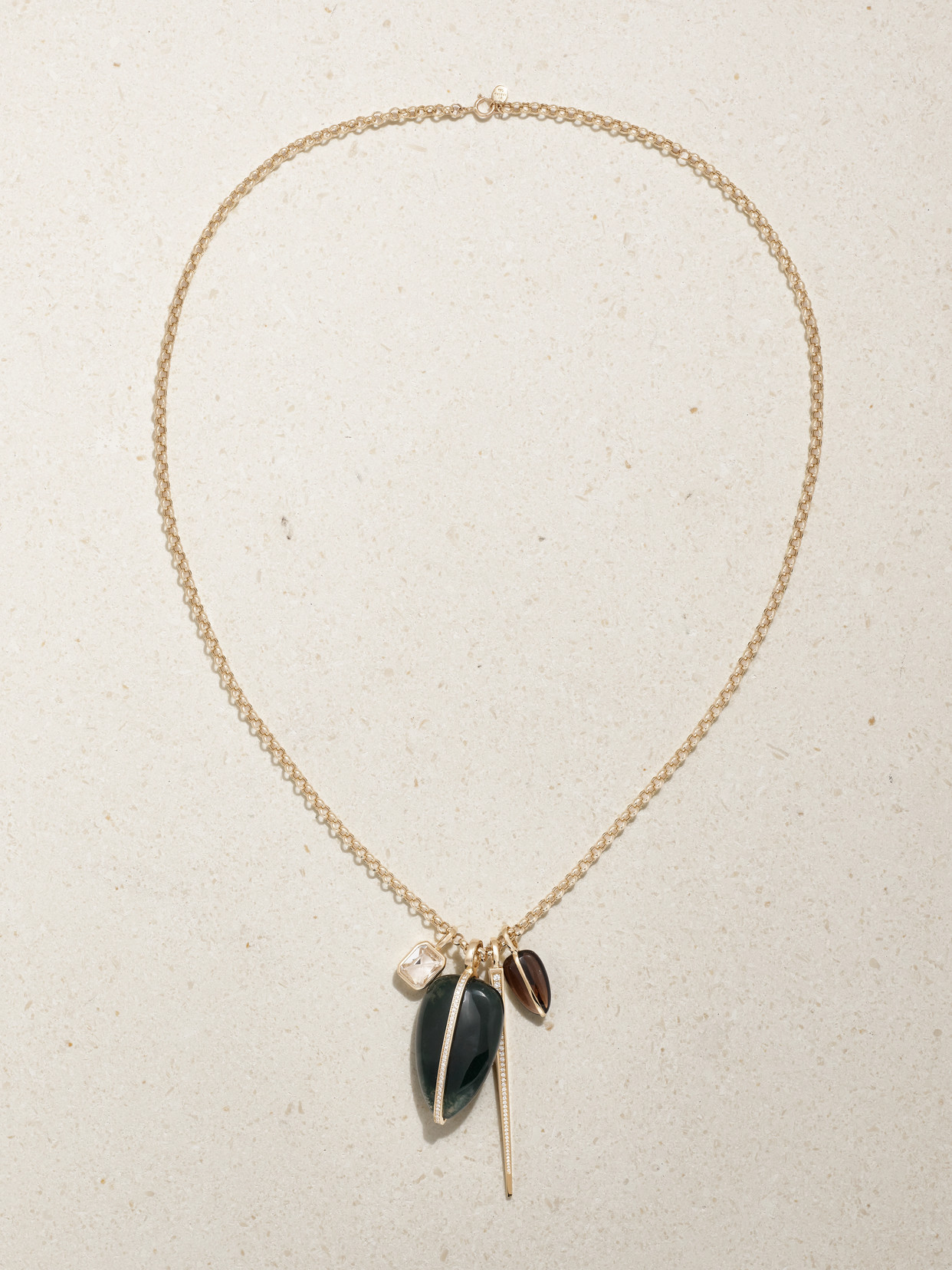 By Pariah Xl 14-karat Recycled Gold Multi-stone Necklace In Gold