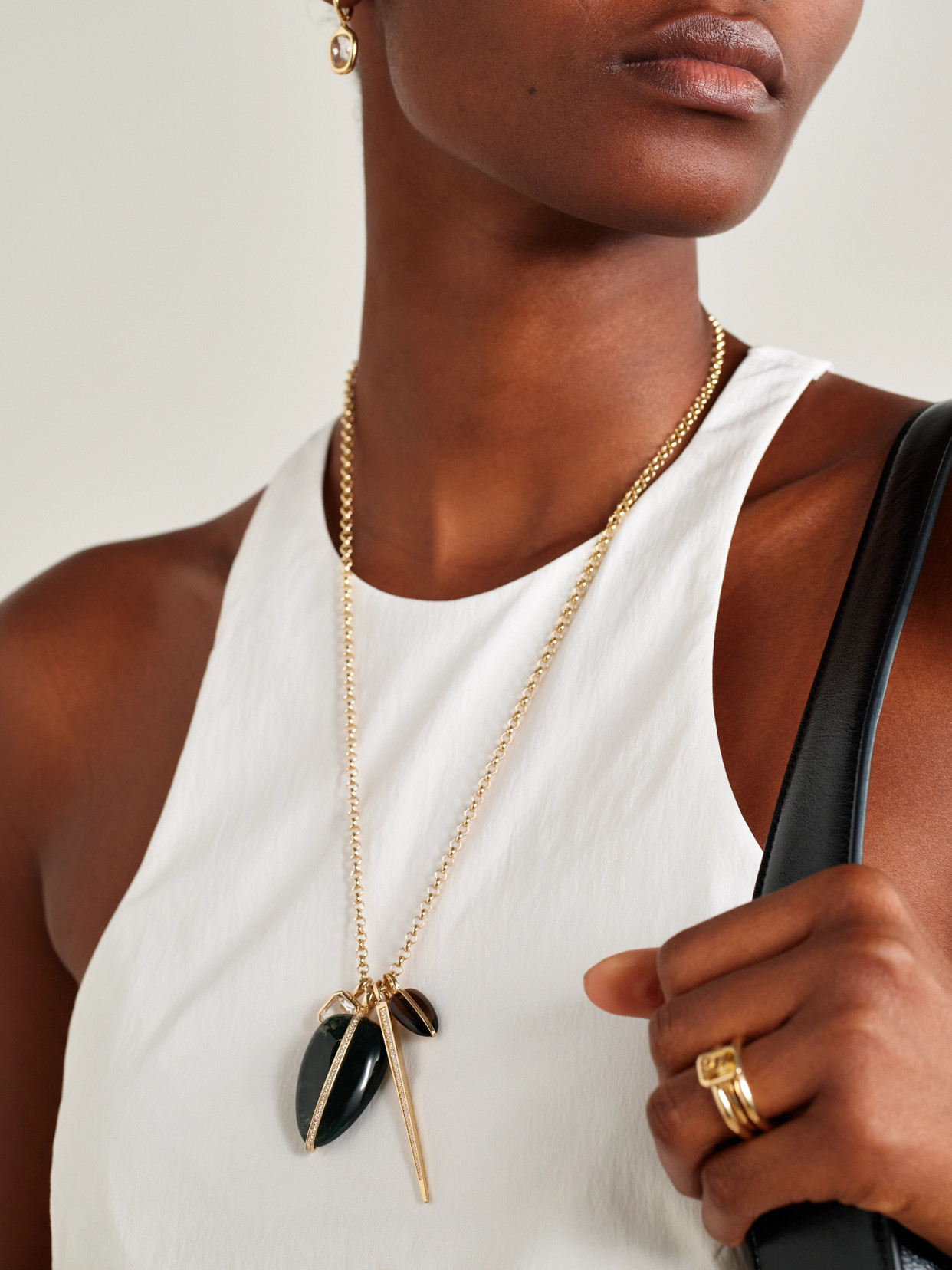 By Pariah Xl 14-karat Recycled Gold Multi-stone Necklace In Gold