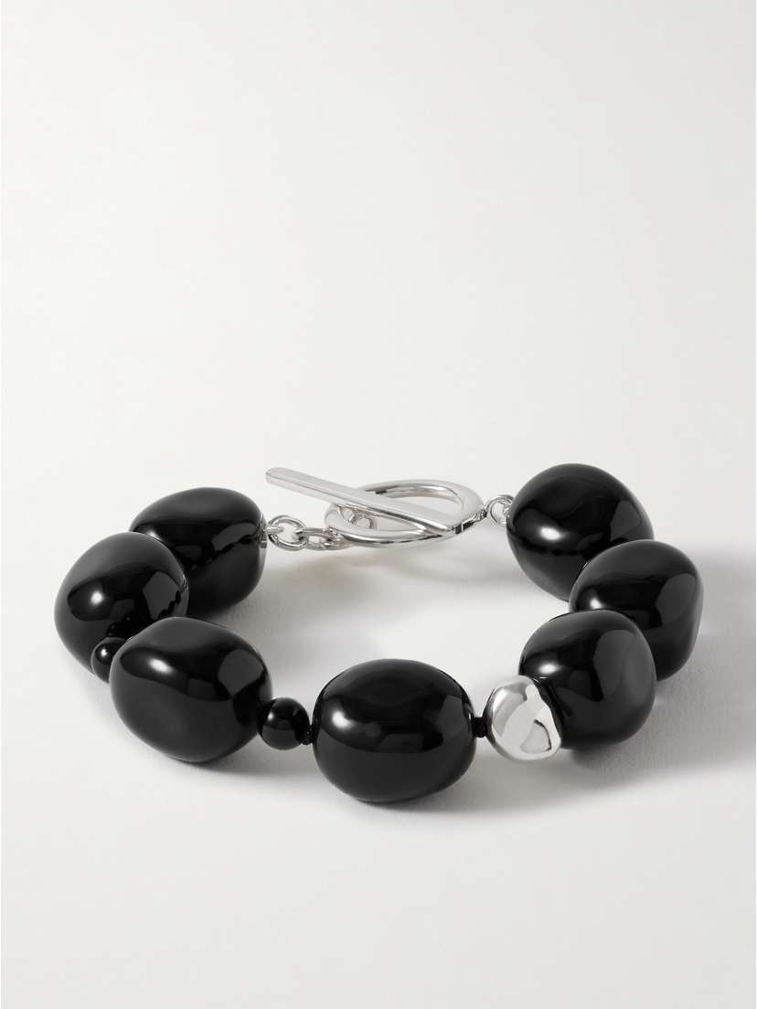AGMES Dara Sterling Silver Onyx Bracelet