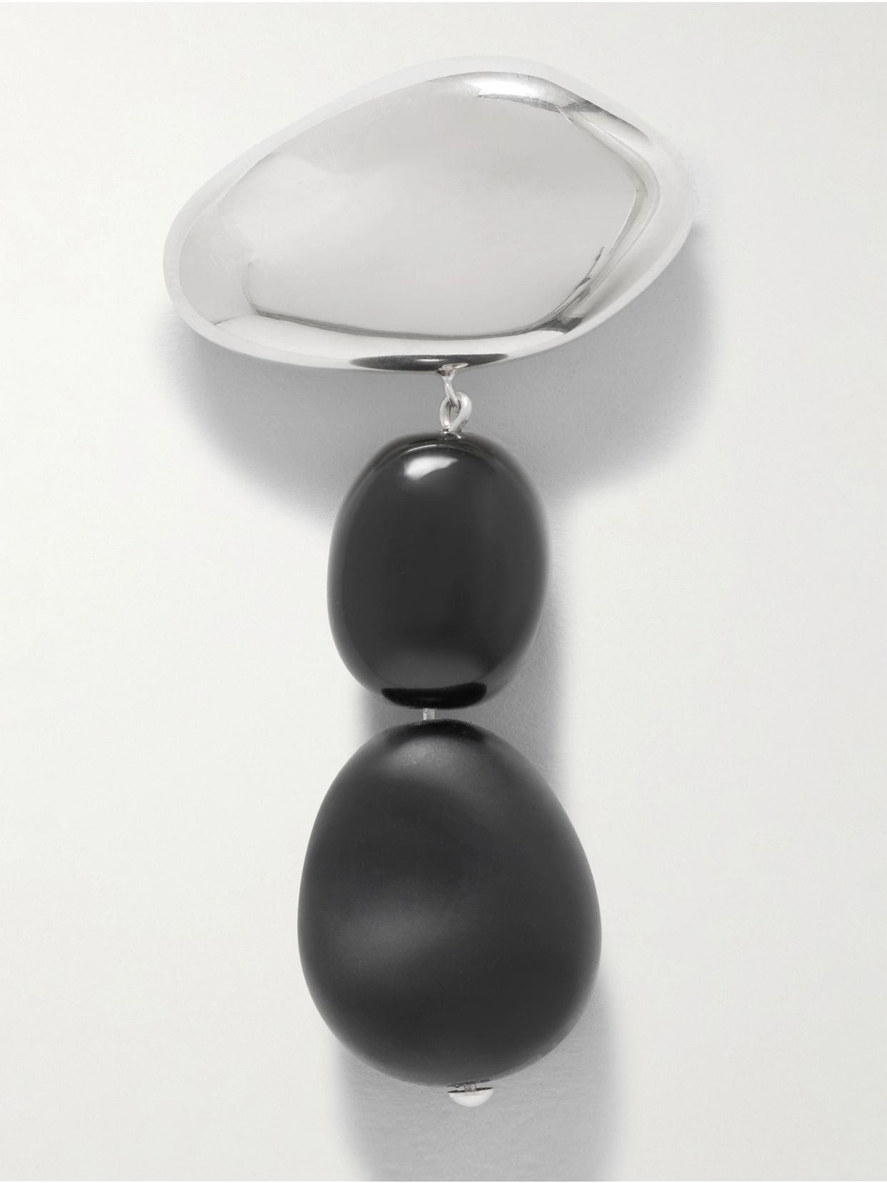 Tess sterling silver onyx brooch