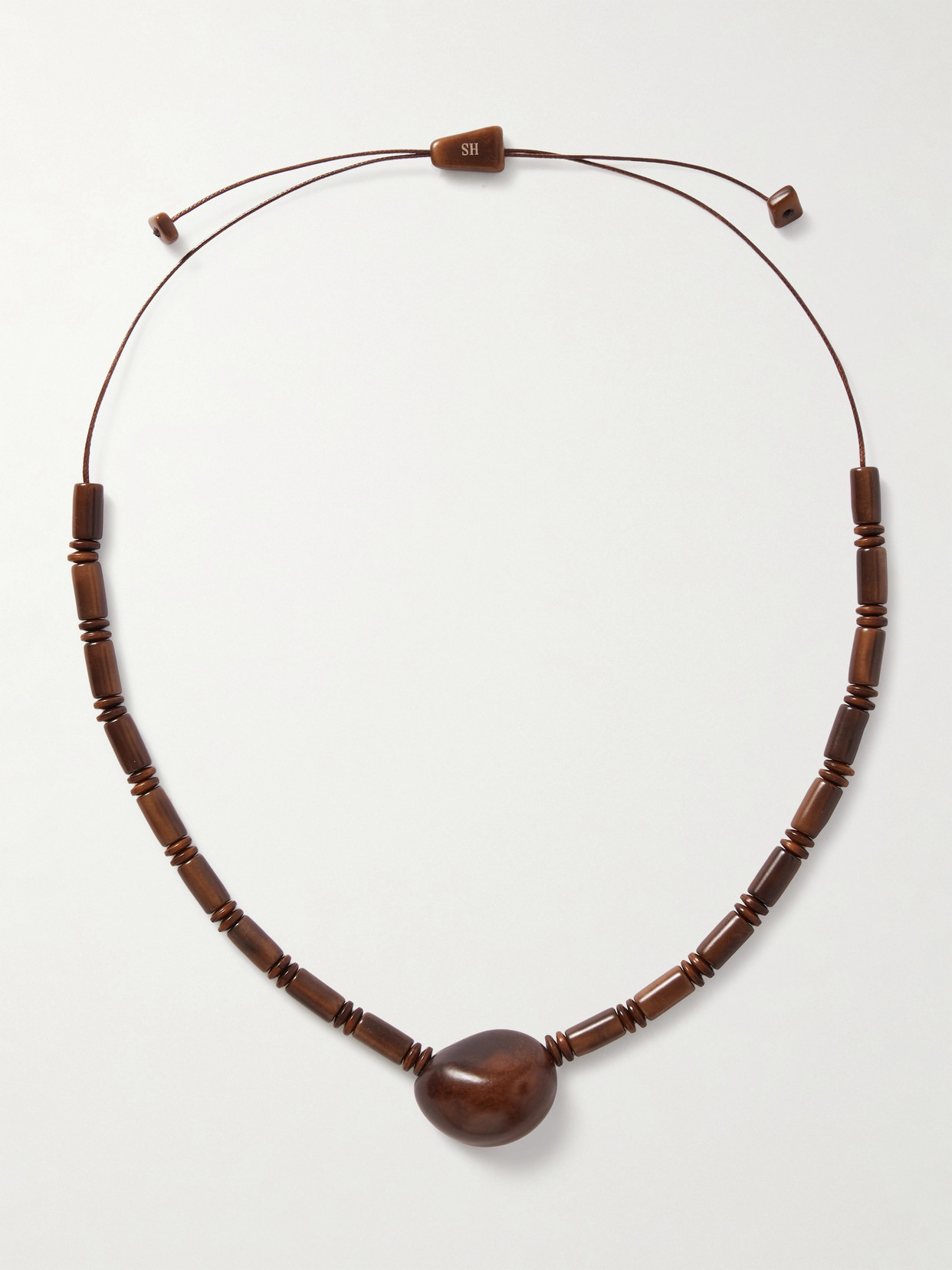 Hunting Season The Choker Tagua And Leather Necklace In Brown