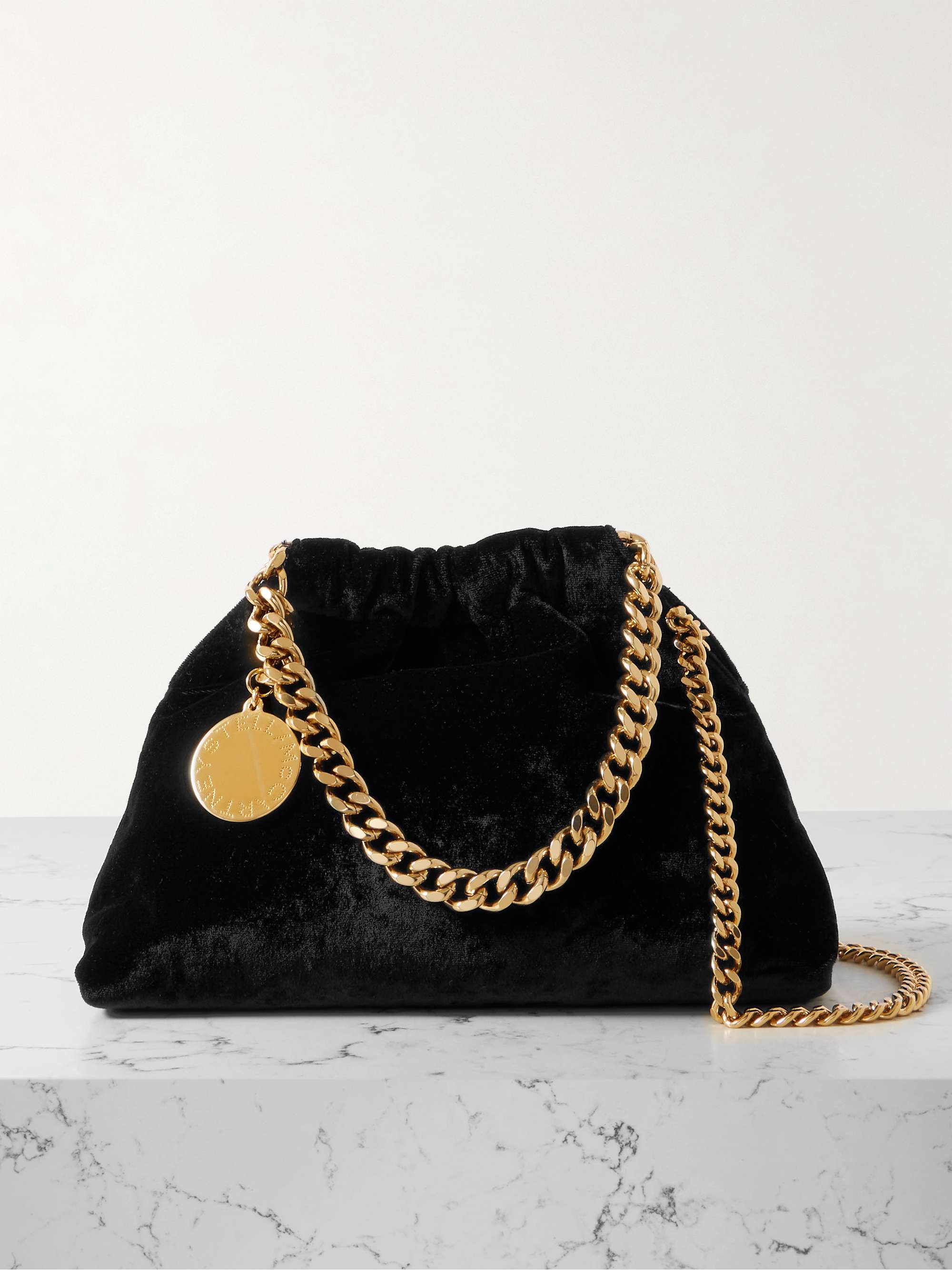 STELLA MCCARTNEY Velvet Shoulder Bag NET A PORTER STELLA MCCARTNEY Velvet Shoulder Bag NET A PORTER