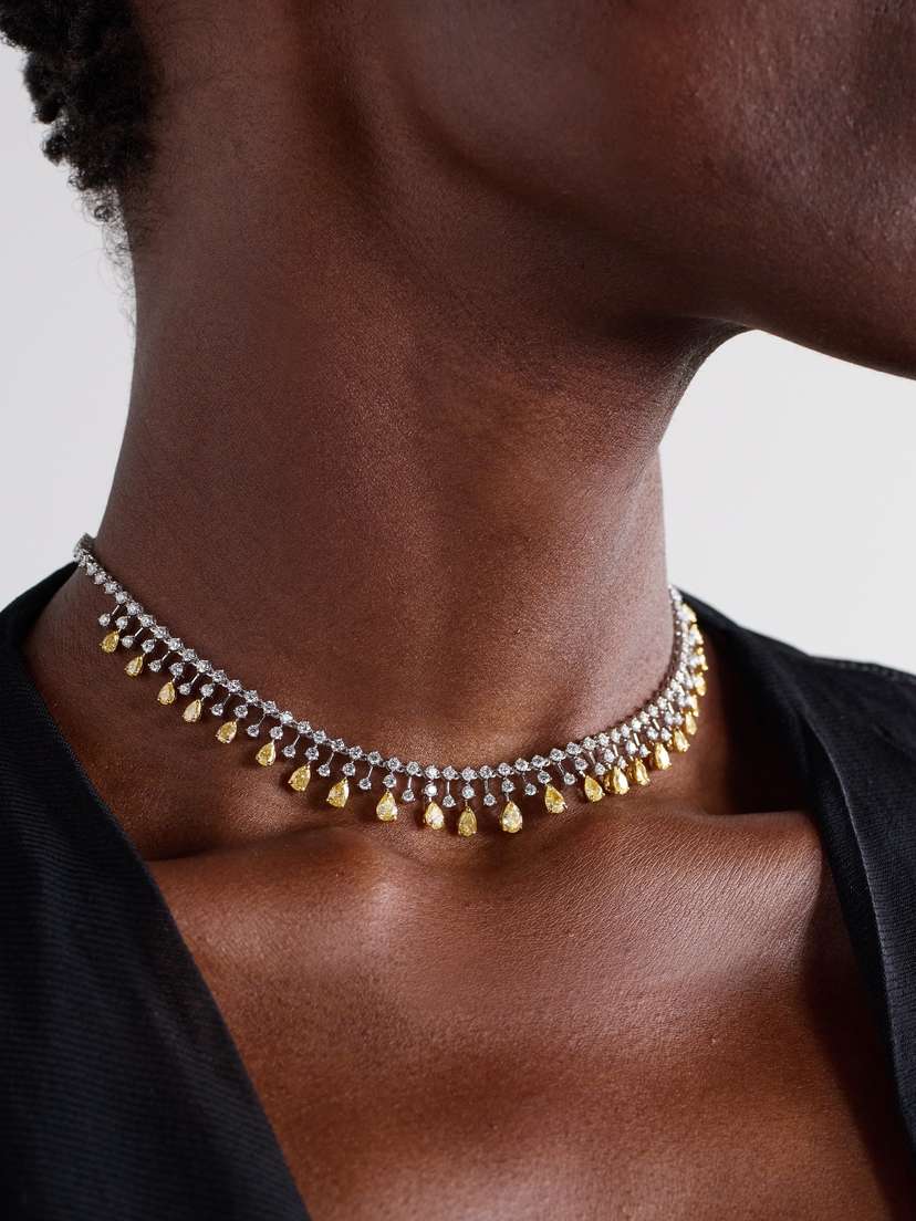 Kamyen Classic Canary 18-karat White And Yellow Gold Diamond Necklace | Thumbnail 2
