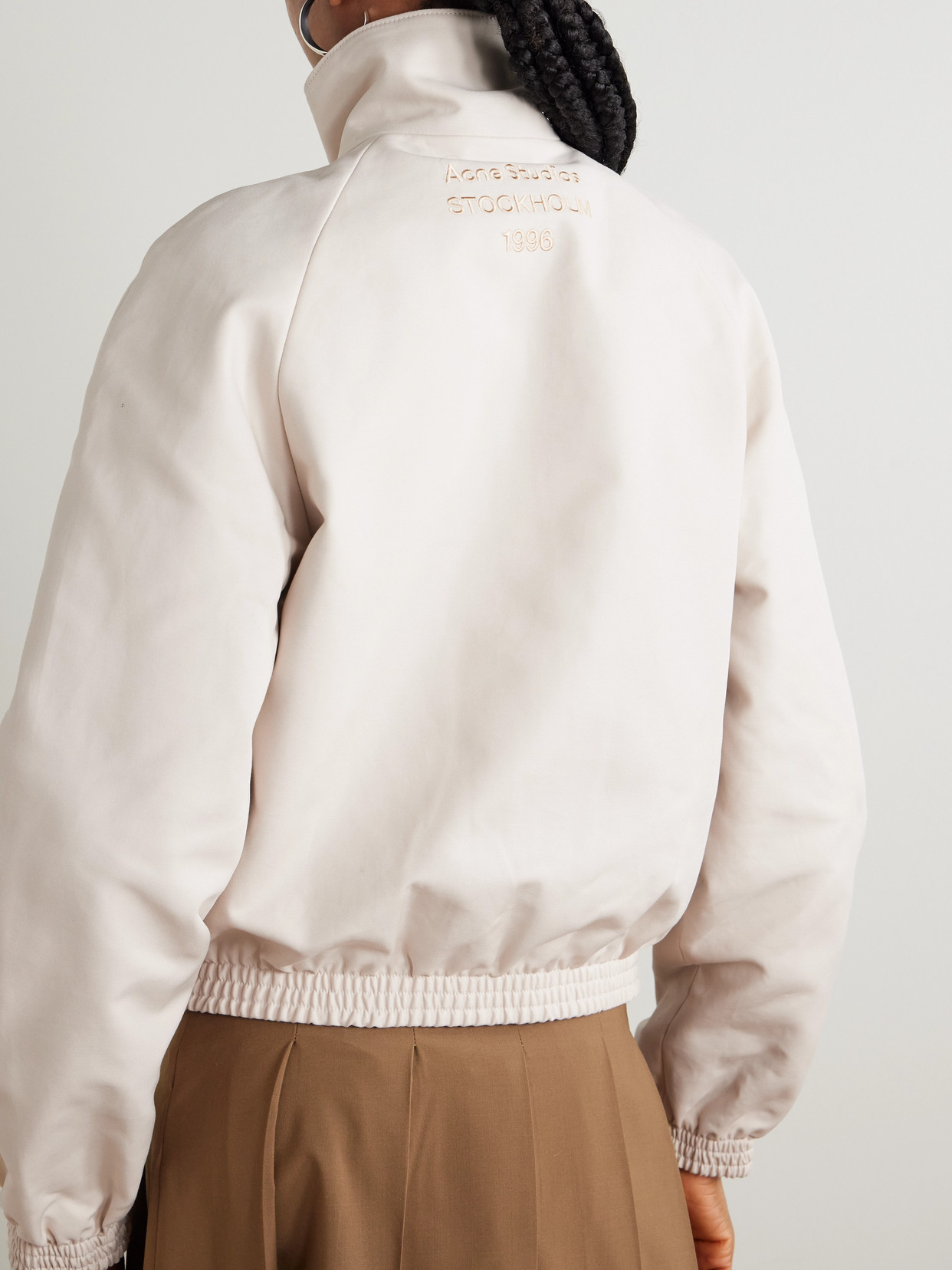 Acne Studios Cotton-sateen Jacket In White