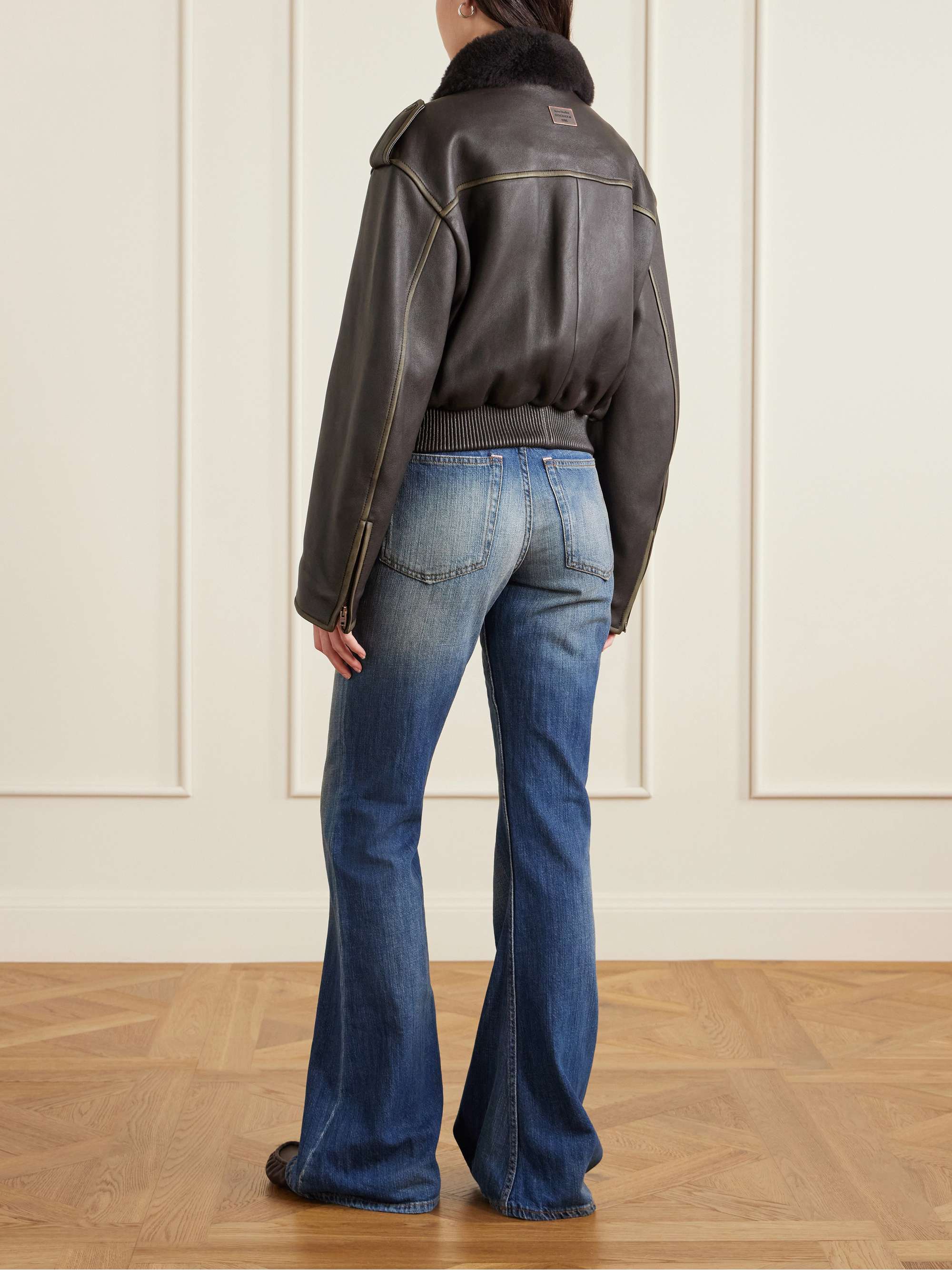 ACNE STUDIOS Shearling bomber jacket | NET-A-PORTER
