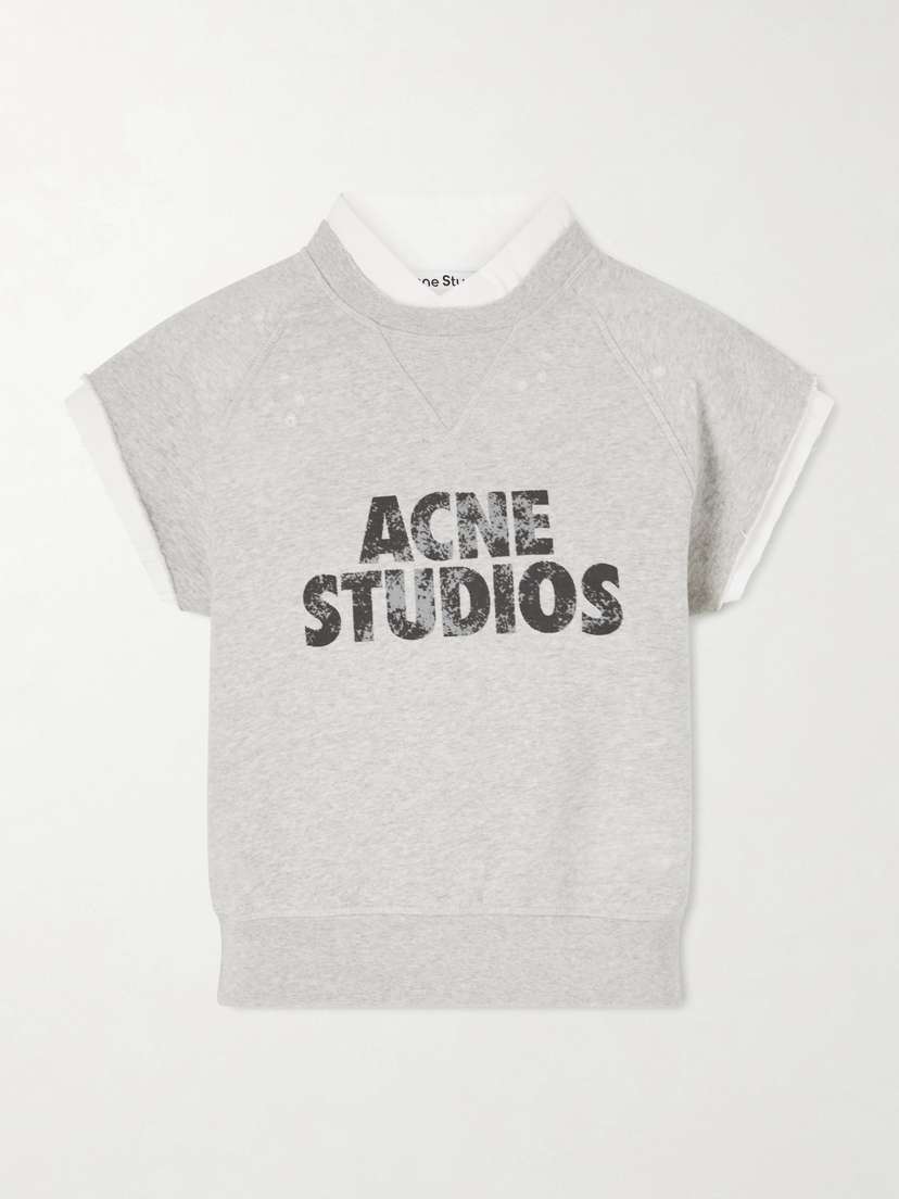 Acne Studios Frayser Printed Cotton-jersey Sweatshirt