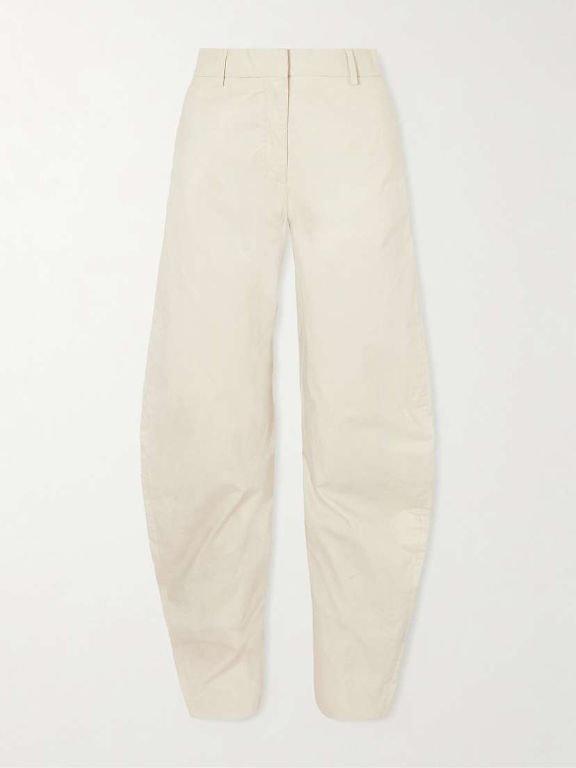 Acne Studios Coated Organic Cotton-twill Barrel-leg Pants