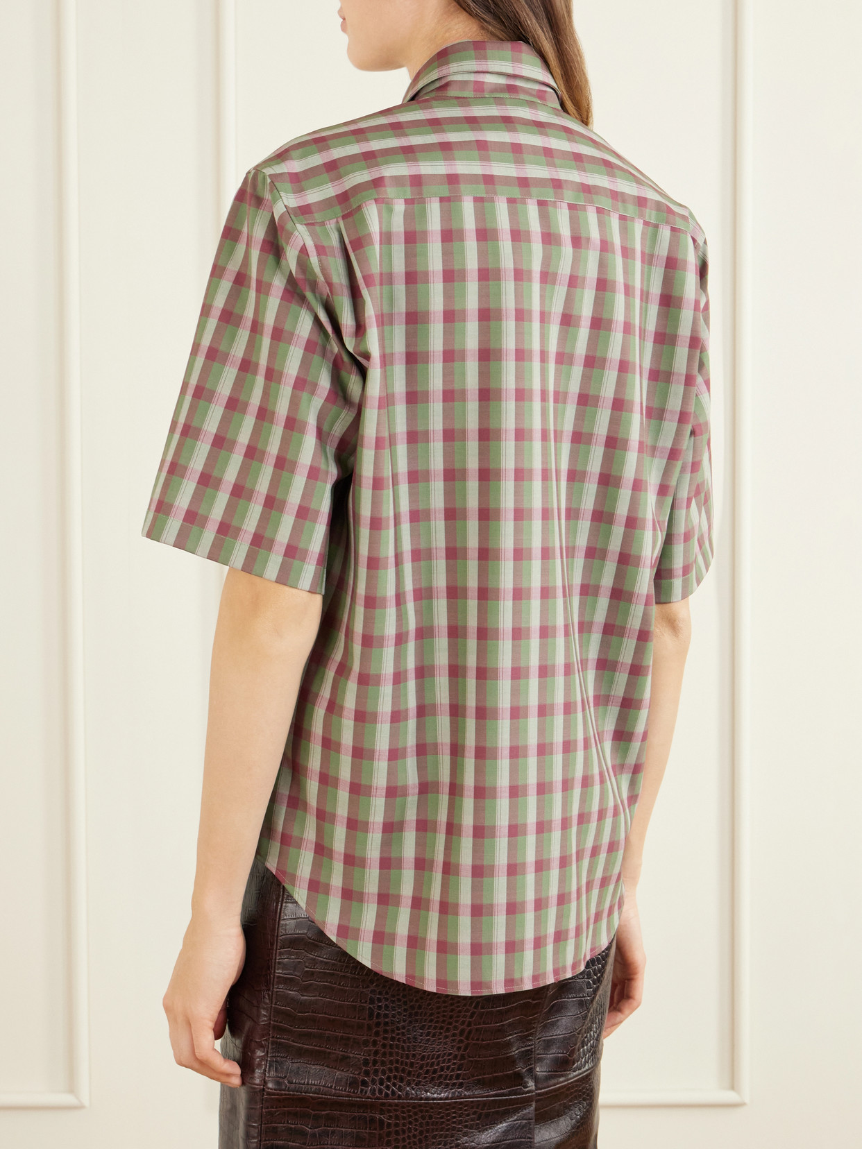 Acne Studios Wool Checked Shirt In Multi