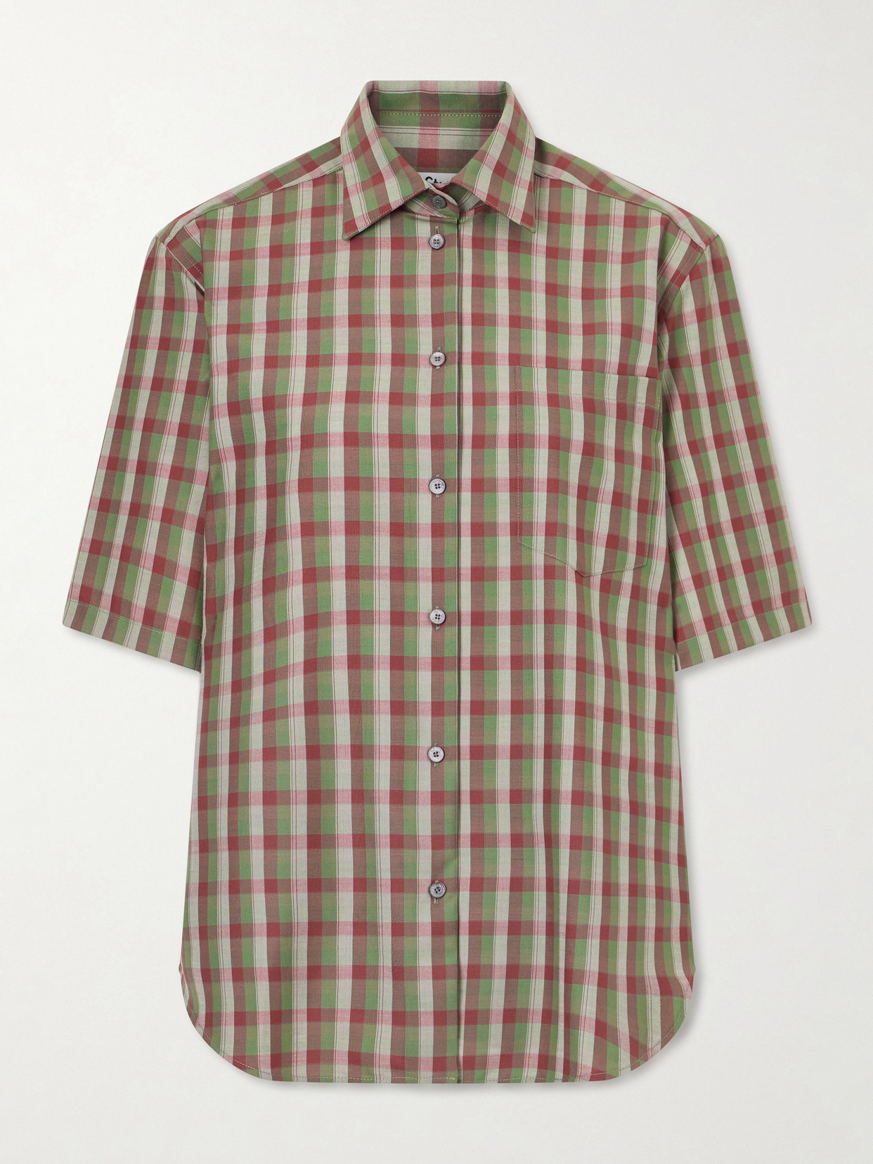 Acne Studios Wool Checked Shirt In Multi