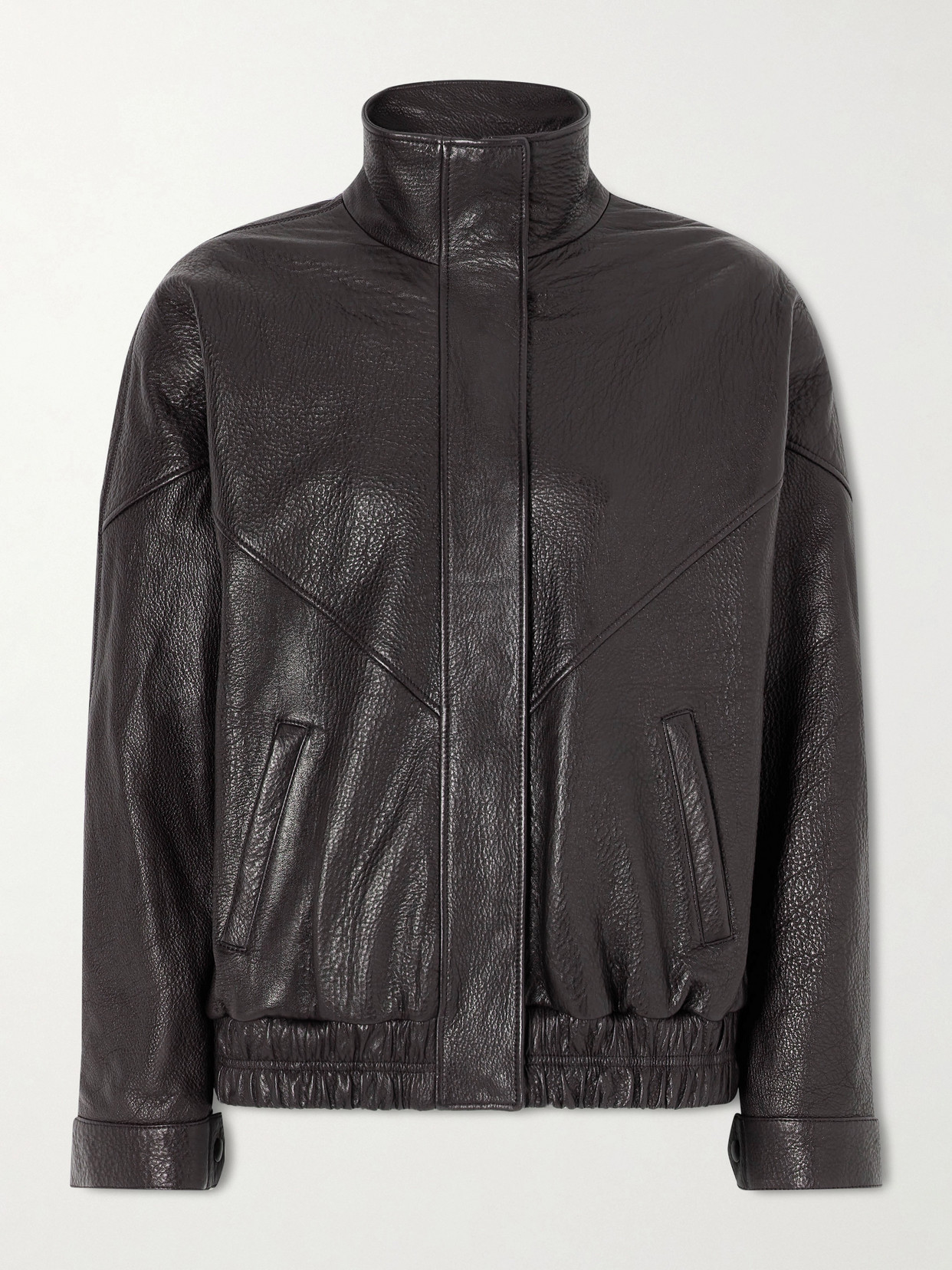 Acne Studios Textured-leather Jacket In Black