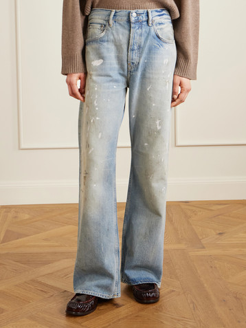 Acne Studios 2021 distressed mid-rise straight-leg jeans