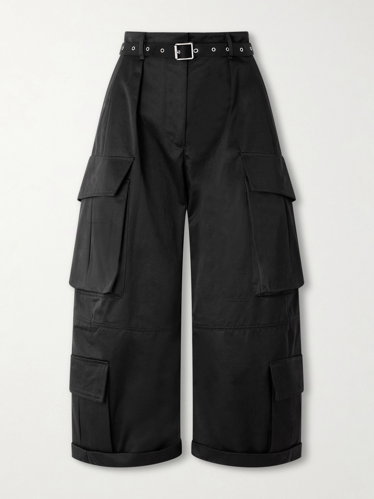 Acne Studios Cotton-twill Cargo Pants In Black