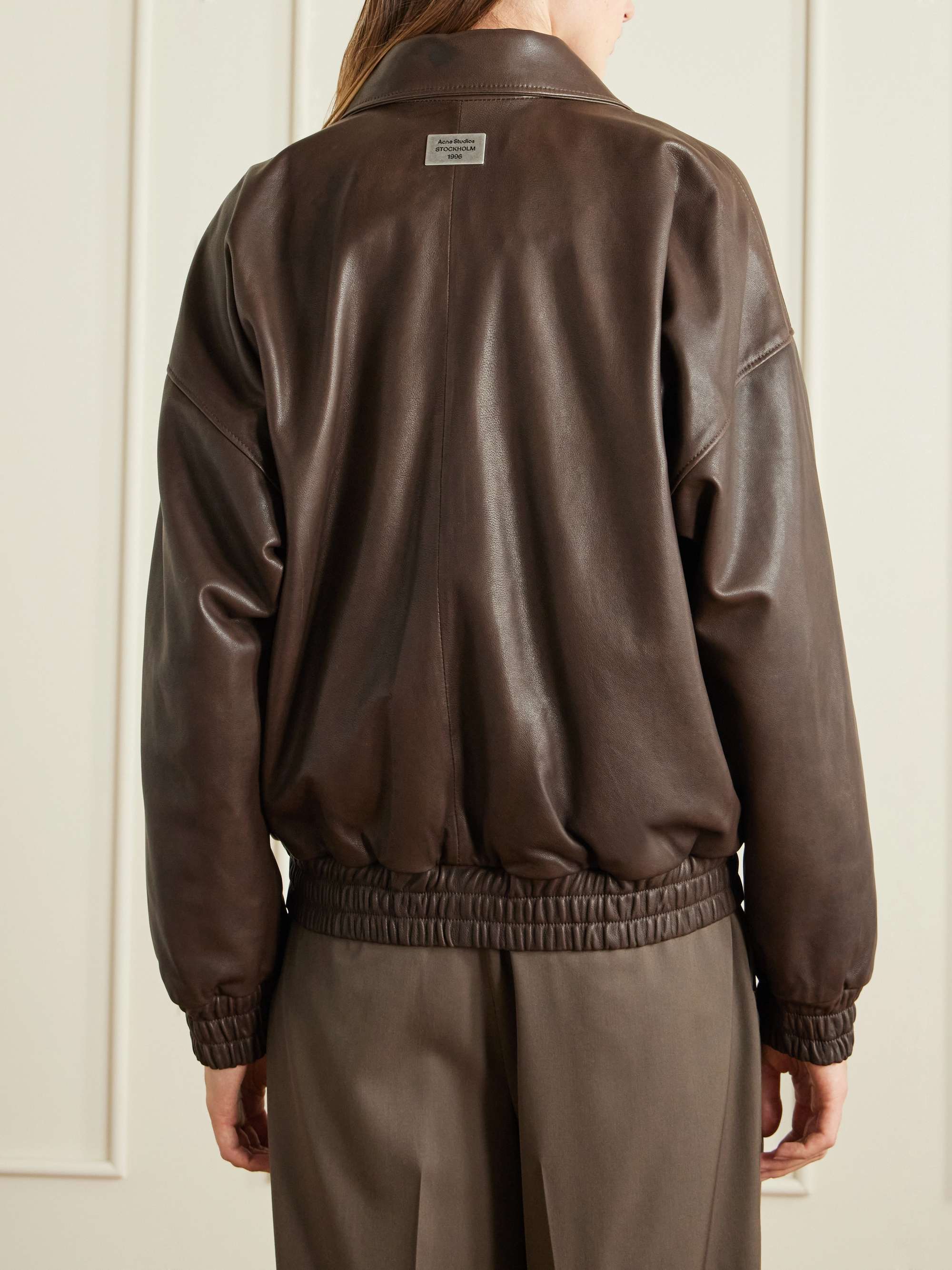 ACNE STUDIOS Leather bomber jacket | NET-A-PORTER