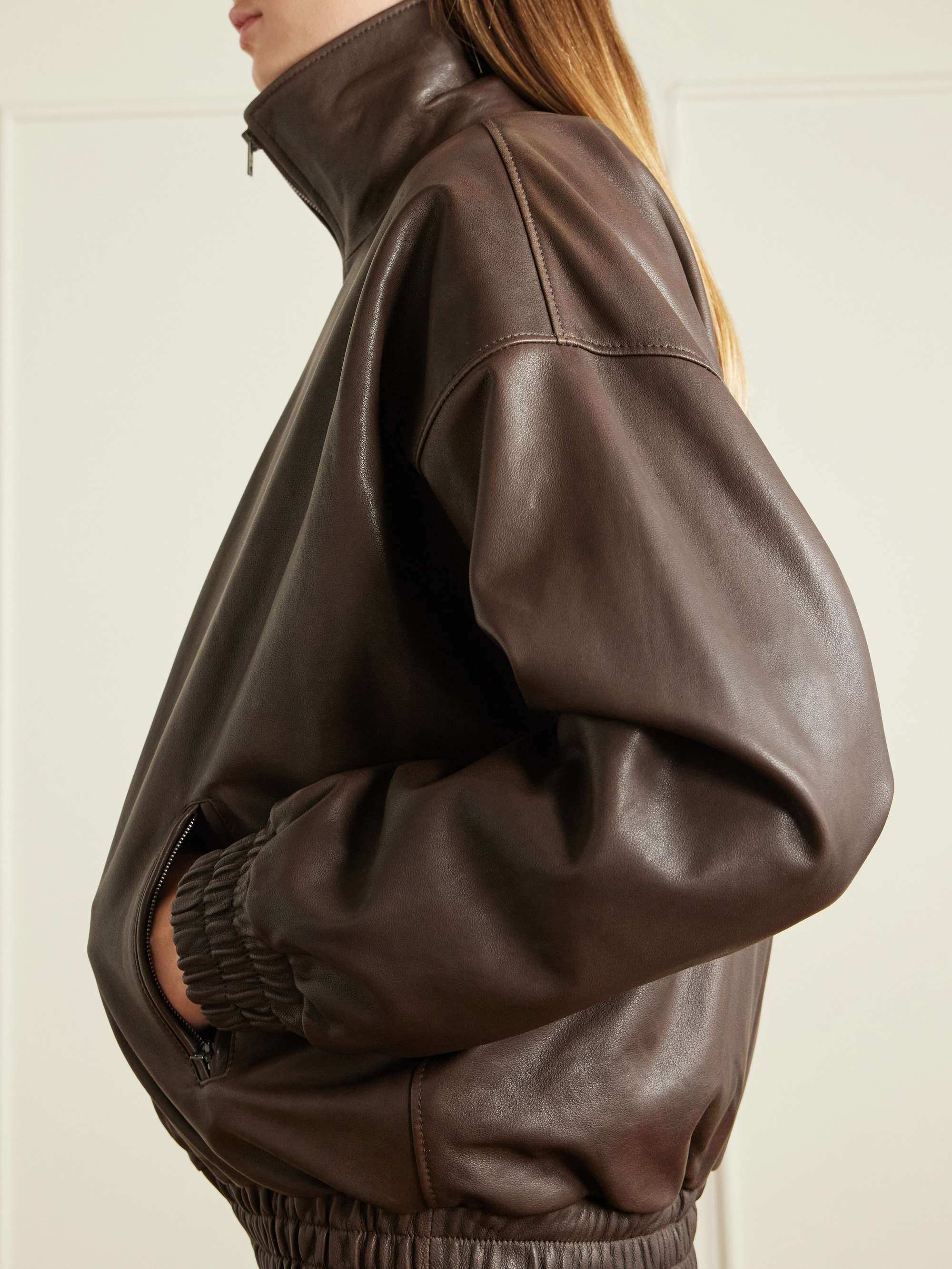 ACNE STUDIOS Leather bomber jacket | NET-A-PORTER