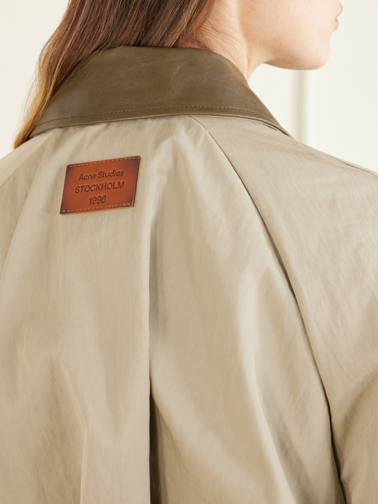 Ofelia Belted Leather-Trimmed Cotton-Blend Trench Coat