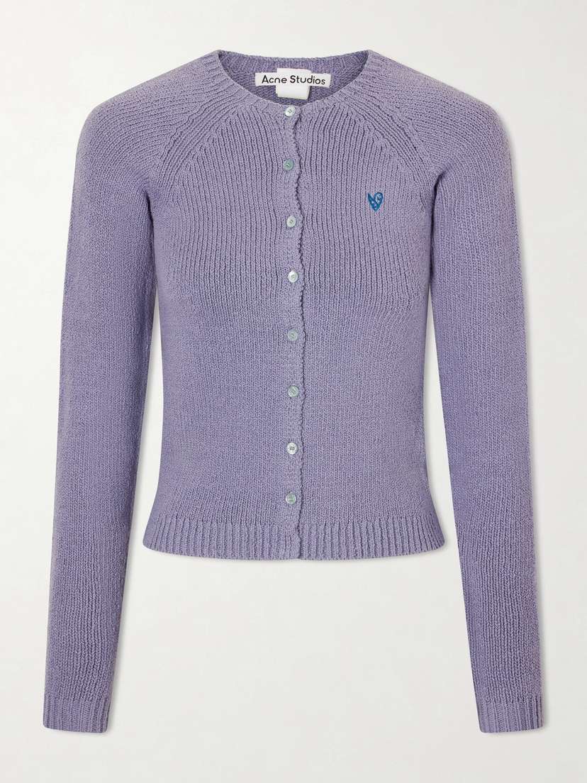 Acne Studios Embroidered Organic Cotton-blend Cardigan