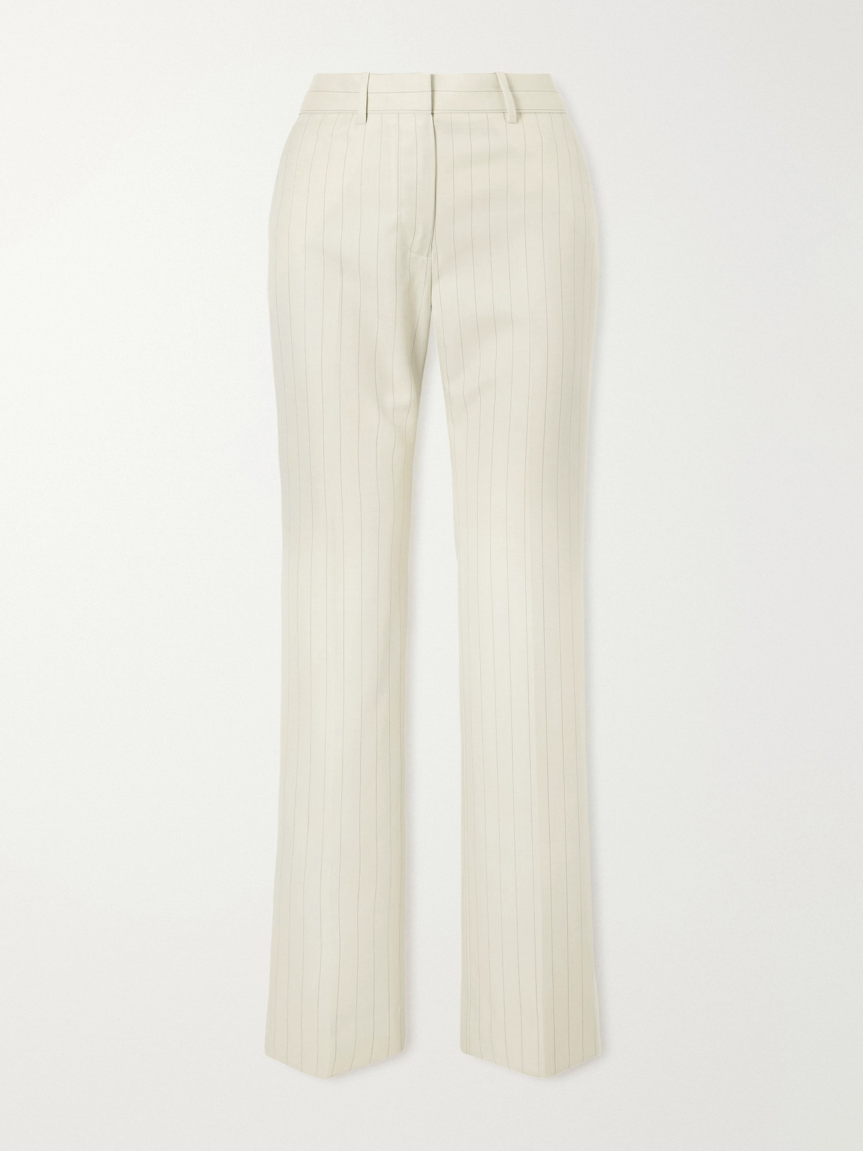 Acne Studios Pinstriped Wool Straight-leg Pants In White