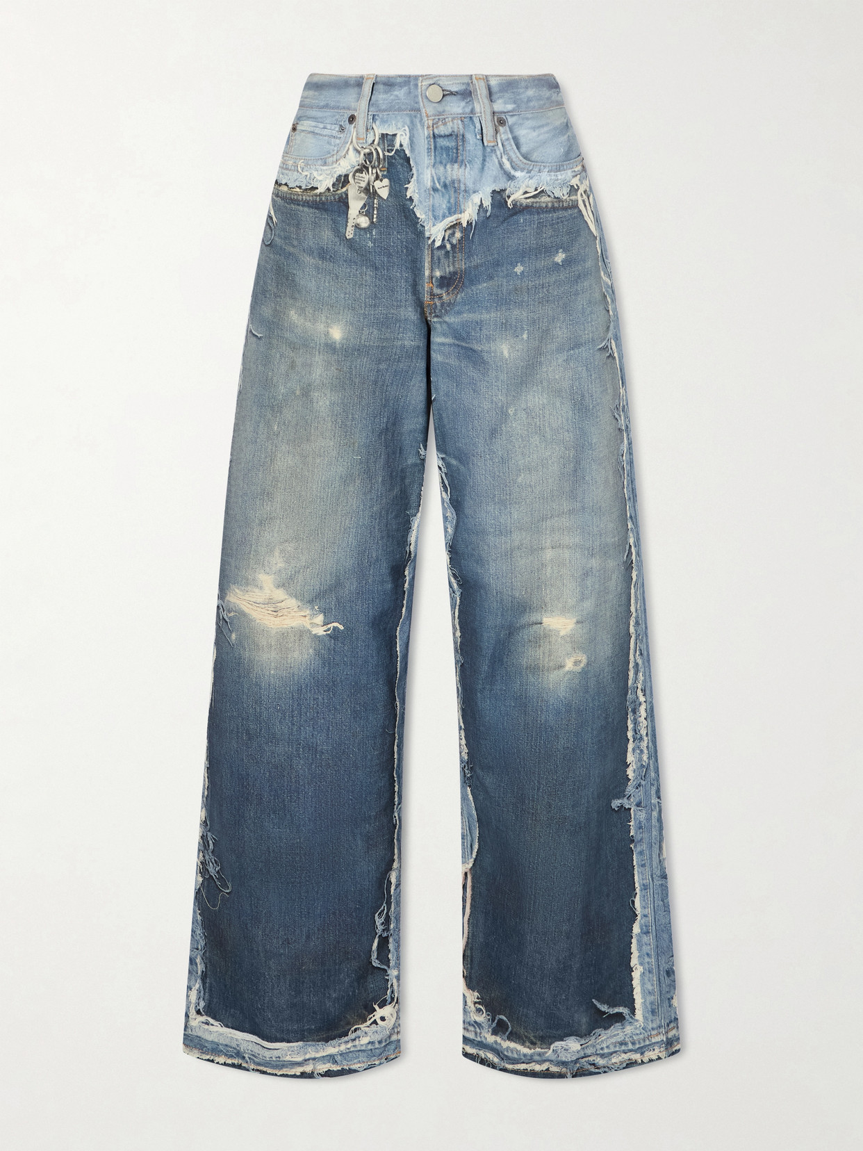 Acne Studios 1981 Trompe L'oeil Printed Organic Straight-leg Jeans In Blue