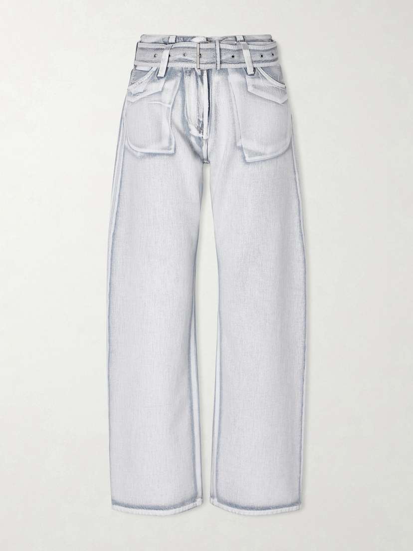Acne Studios Trompe L'oeil Coated Low-rise Straight-leg Jeans