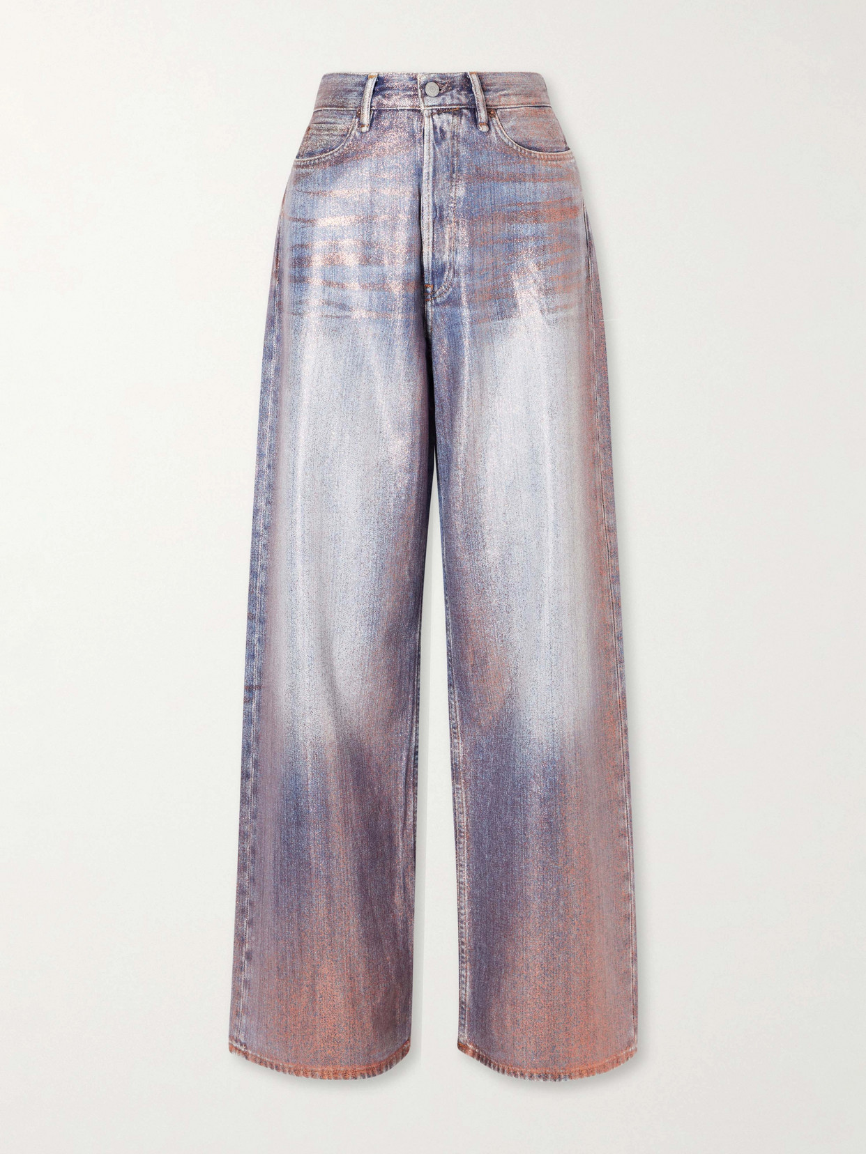 Acne Studios Glittered Wide-leg Pants In Multi