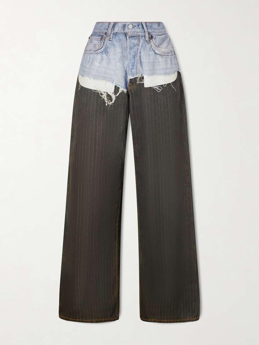 Acne Studios Trompe L'oeil Pinstriped Wide-leg Jeans