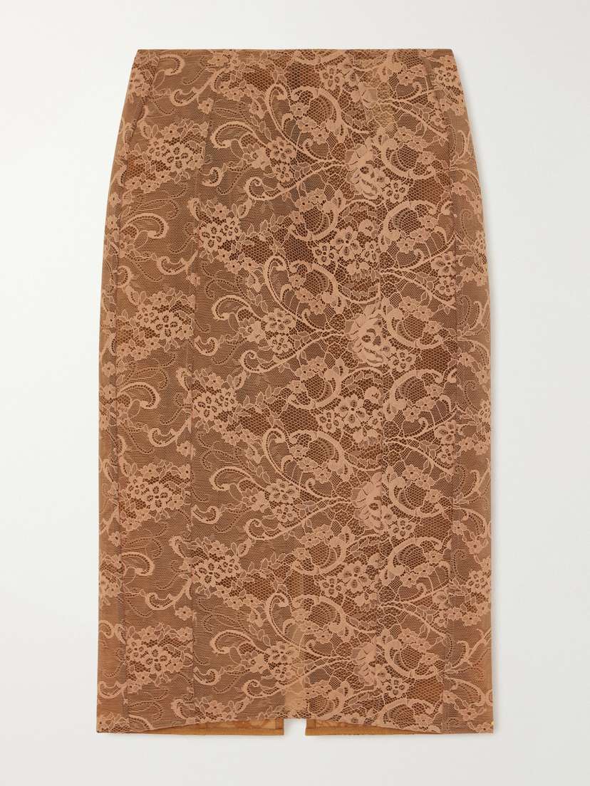 Acne Studios Lace Cotton-blend Midi Skirt