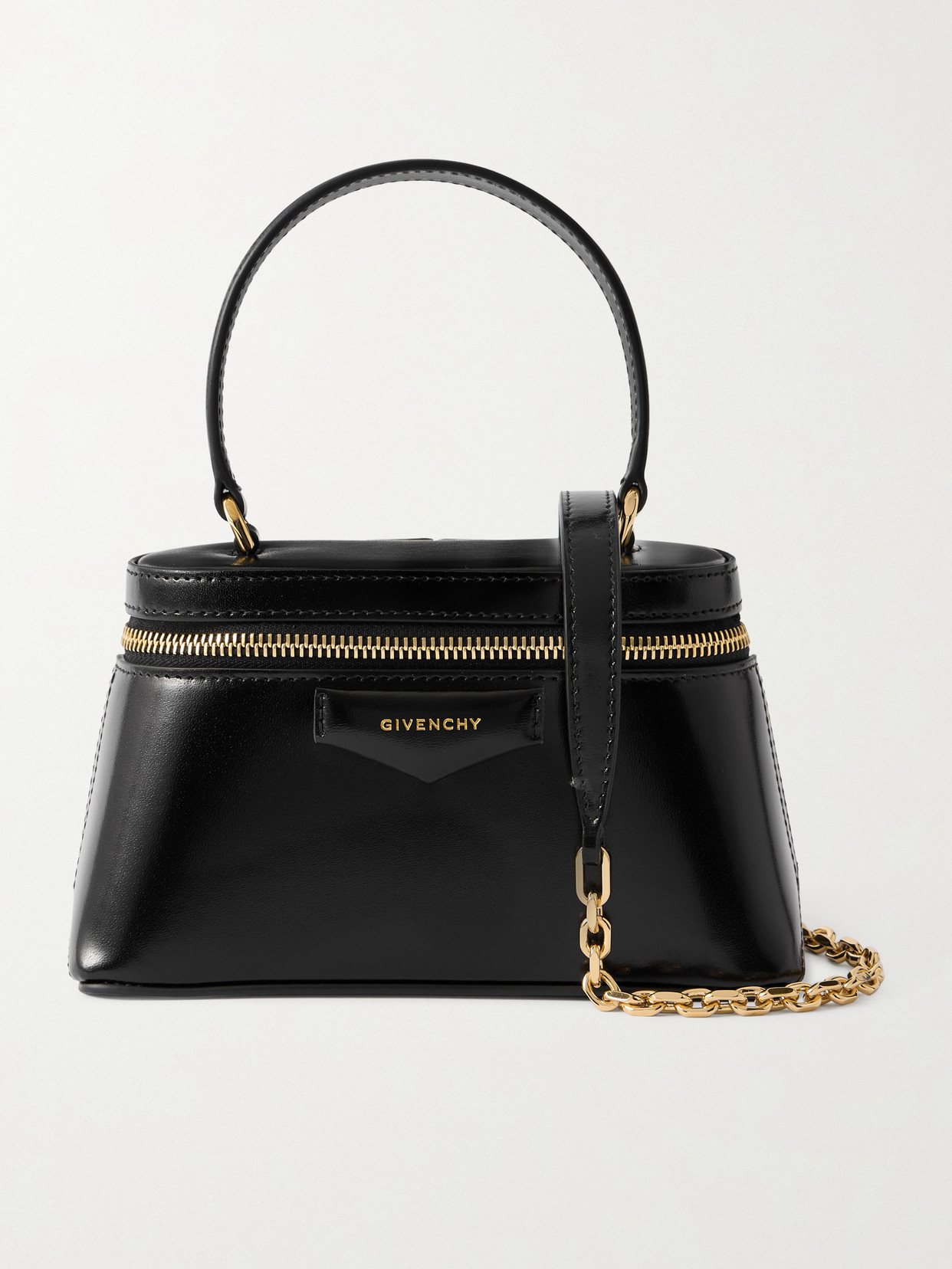 Givenchy Vanity Antigona Leather Handbag With Lettering Logo On The Front In Black