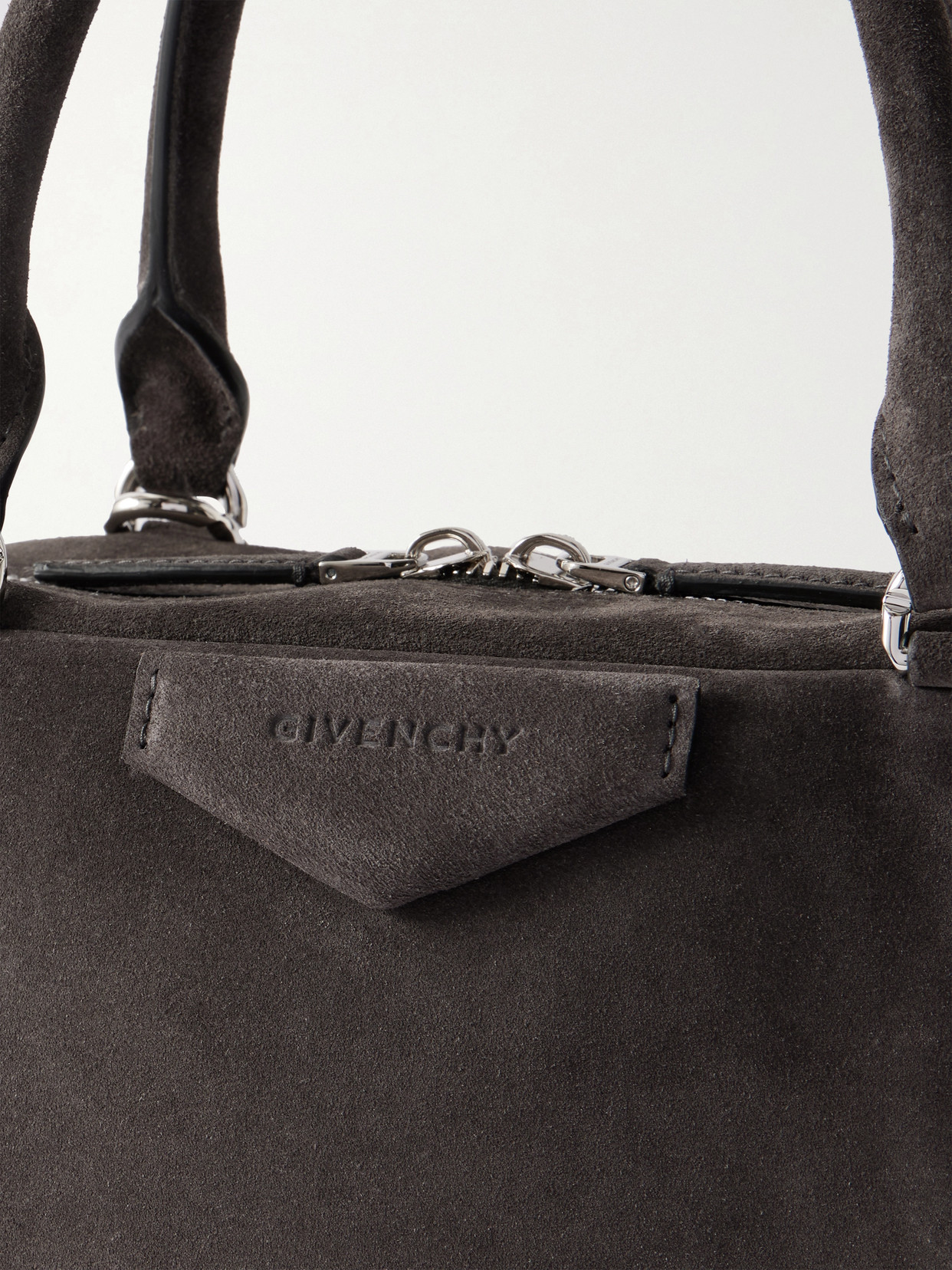 Antigona East-West Medium Suede Tote