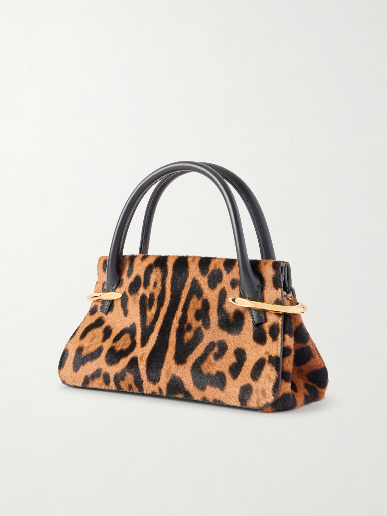 Givenchy Pinch Mini Embellished Leopard-print Calf-hair Shoulder Bag In Multi