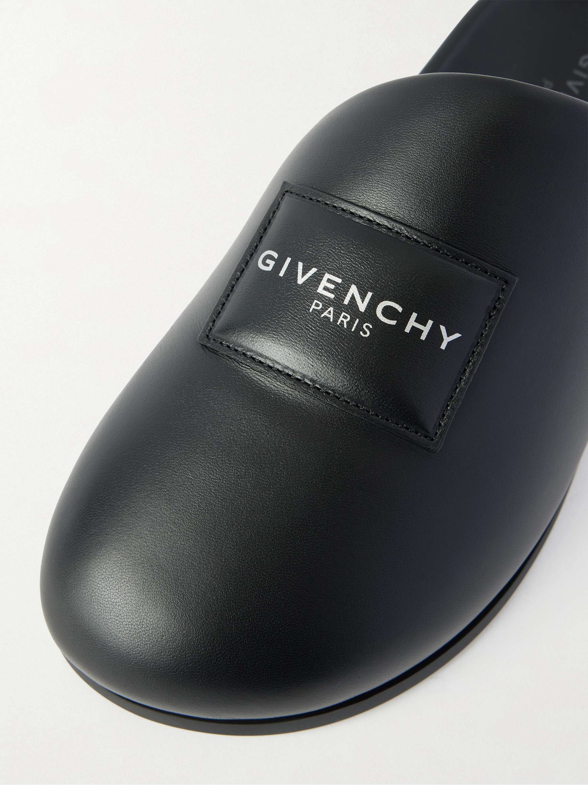 GIVENCHY Puffy leather slip-ons | NET-A-PORTER