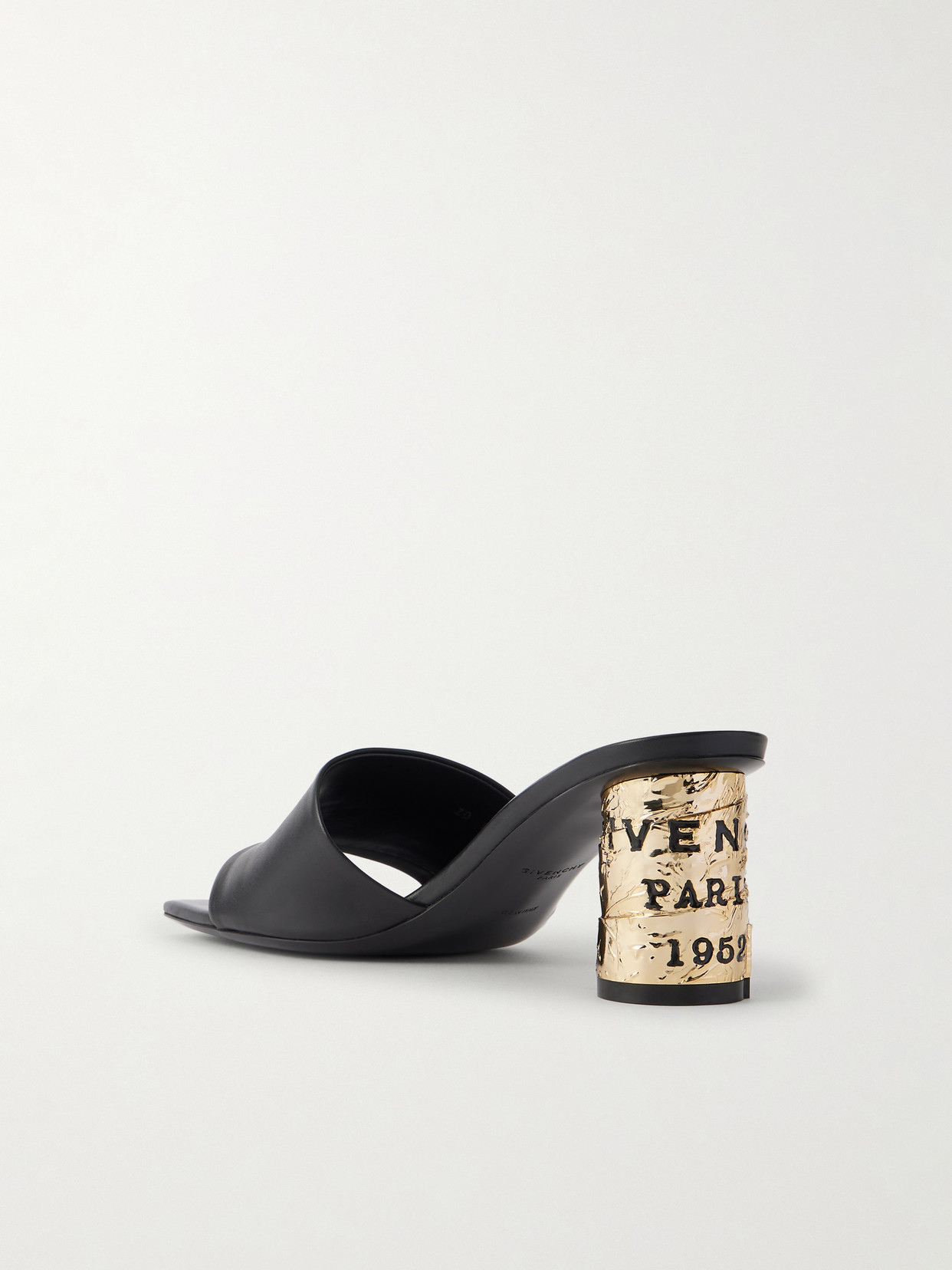 Givenchy Tape Leather Mules In Black