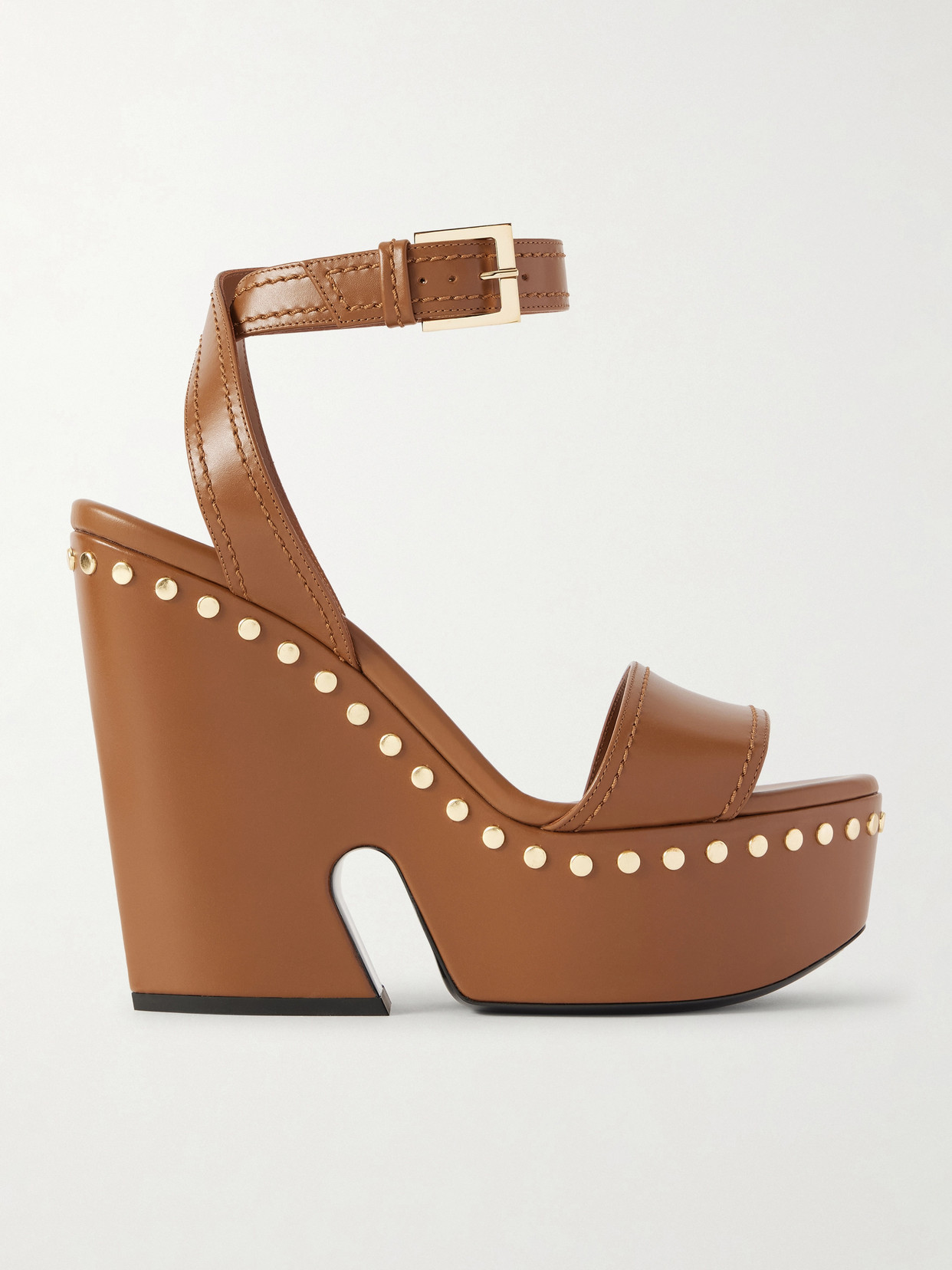 Studded Leather Platform Sandals