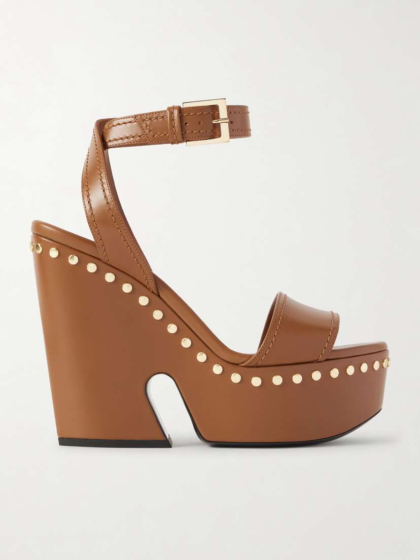 Givenchy Studded Leather Platform Sandals