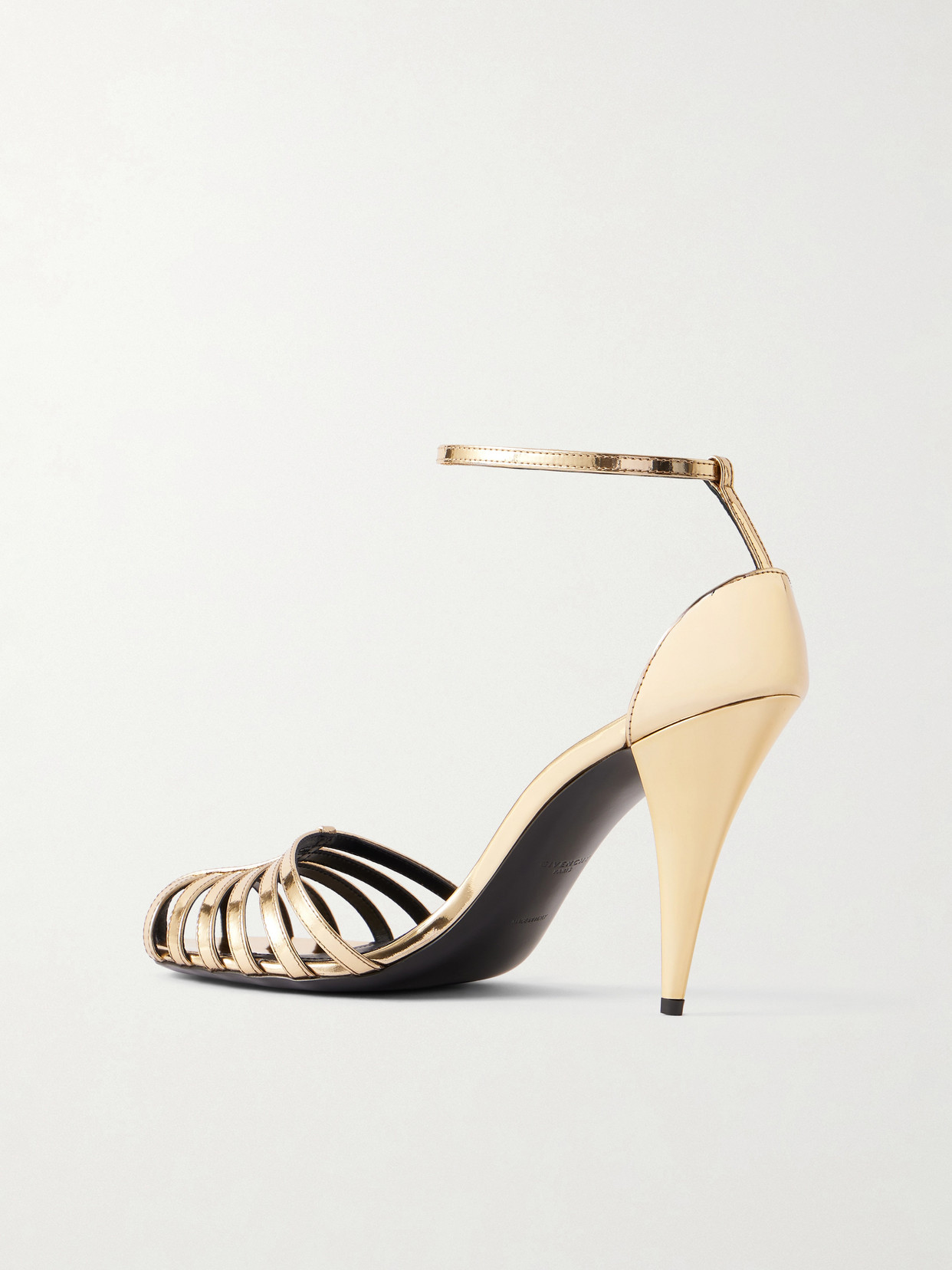 Cage Metallic-Leather Sandals