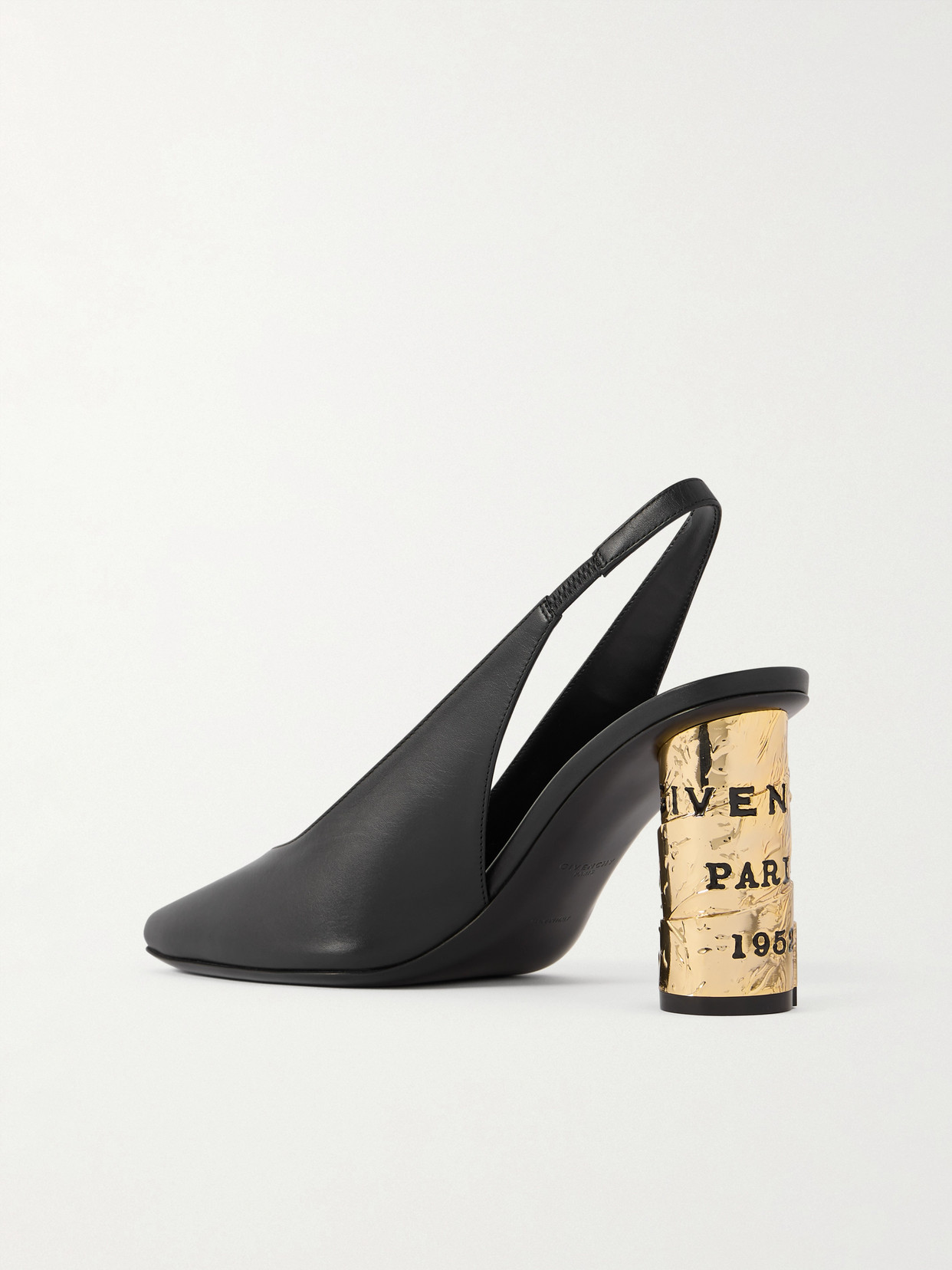 Givenchy Tape 85 Leather Slingback Pumps In Black