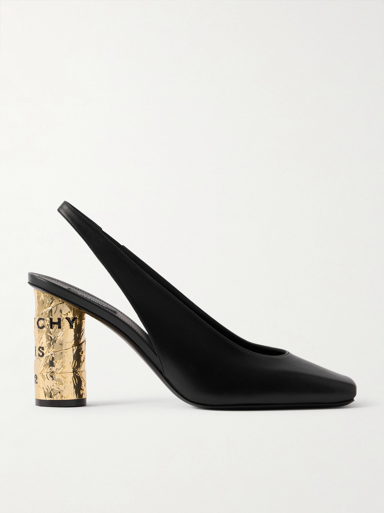 Givenchy Tape 85 Leather Slingback Pumps In Black