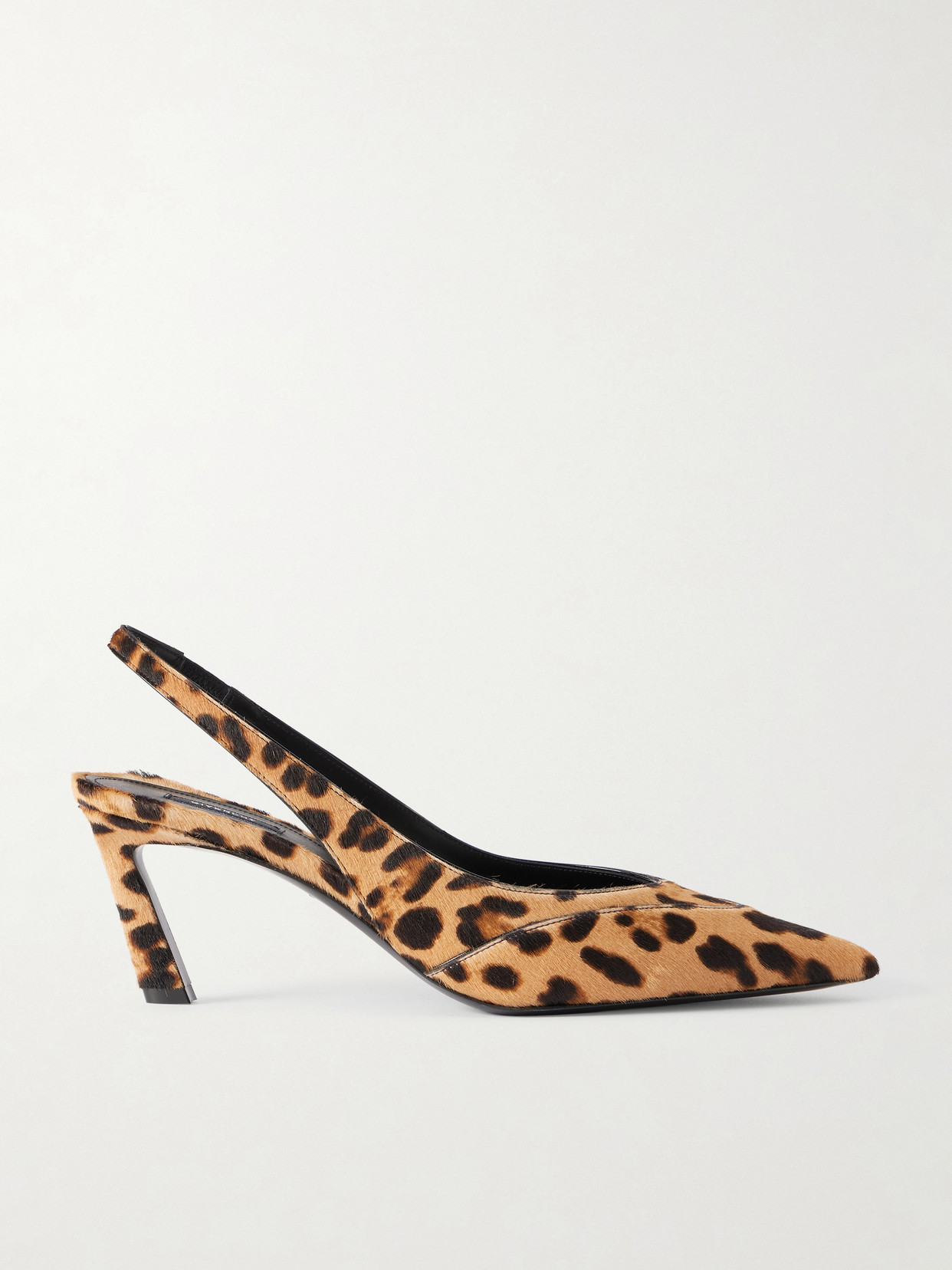 Givenchy Leopard-print Calf Hair Slingback Sandals In Brown