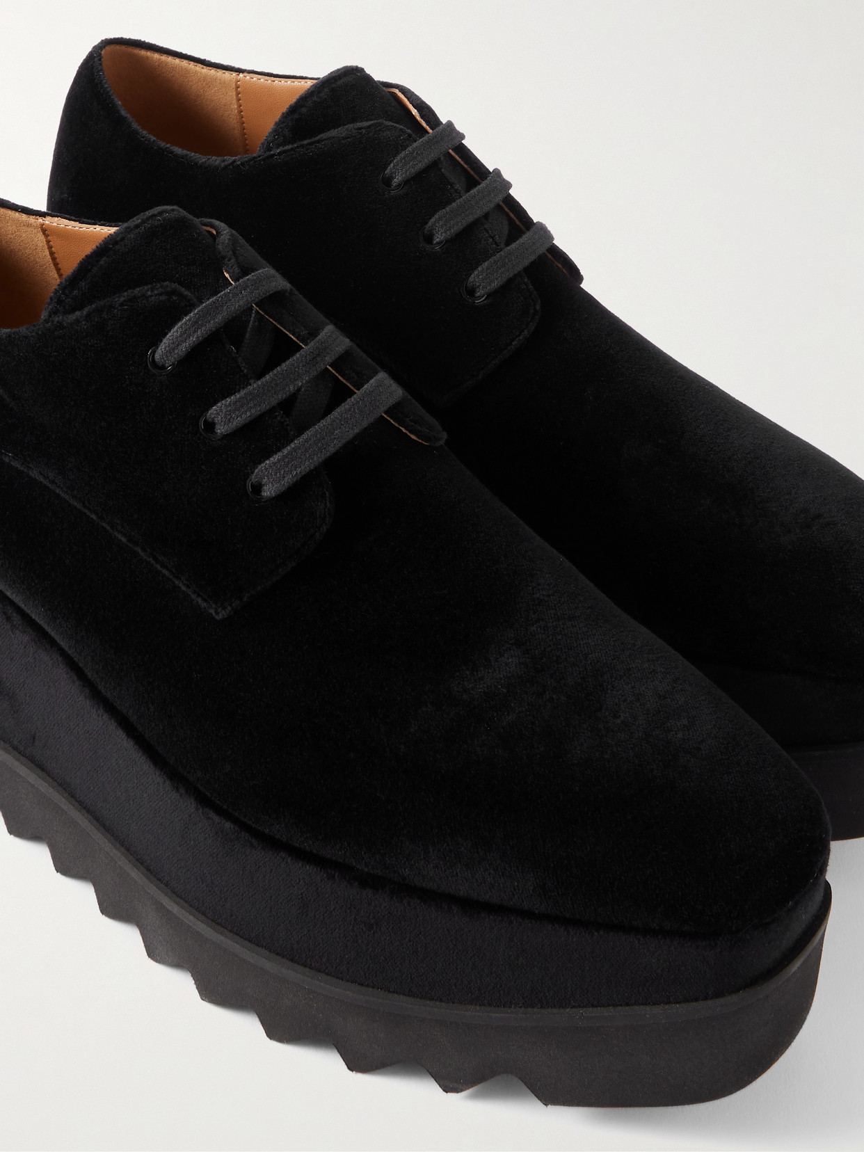 Elyse Velvet Platform Brogues