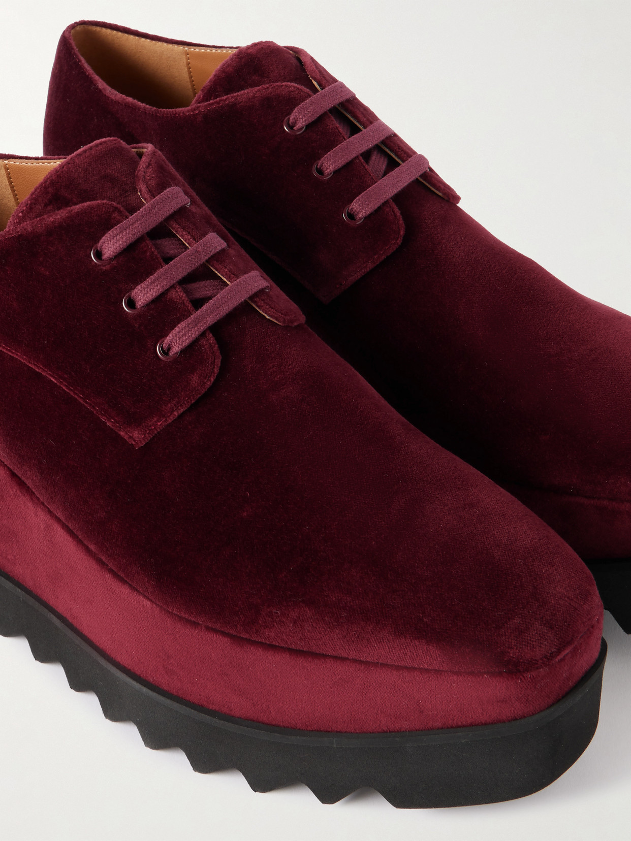 Elyse Velvet Platform Brogues
