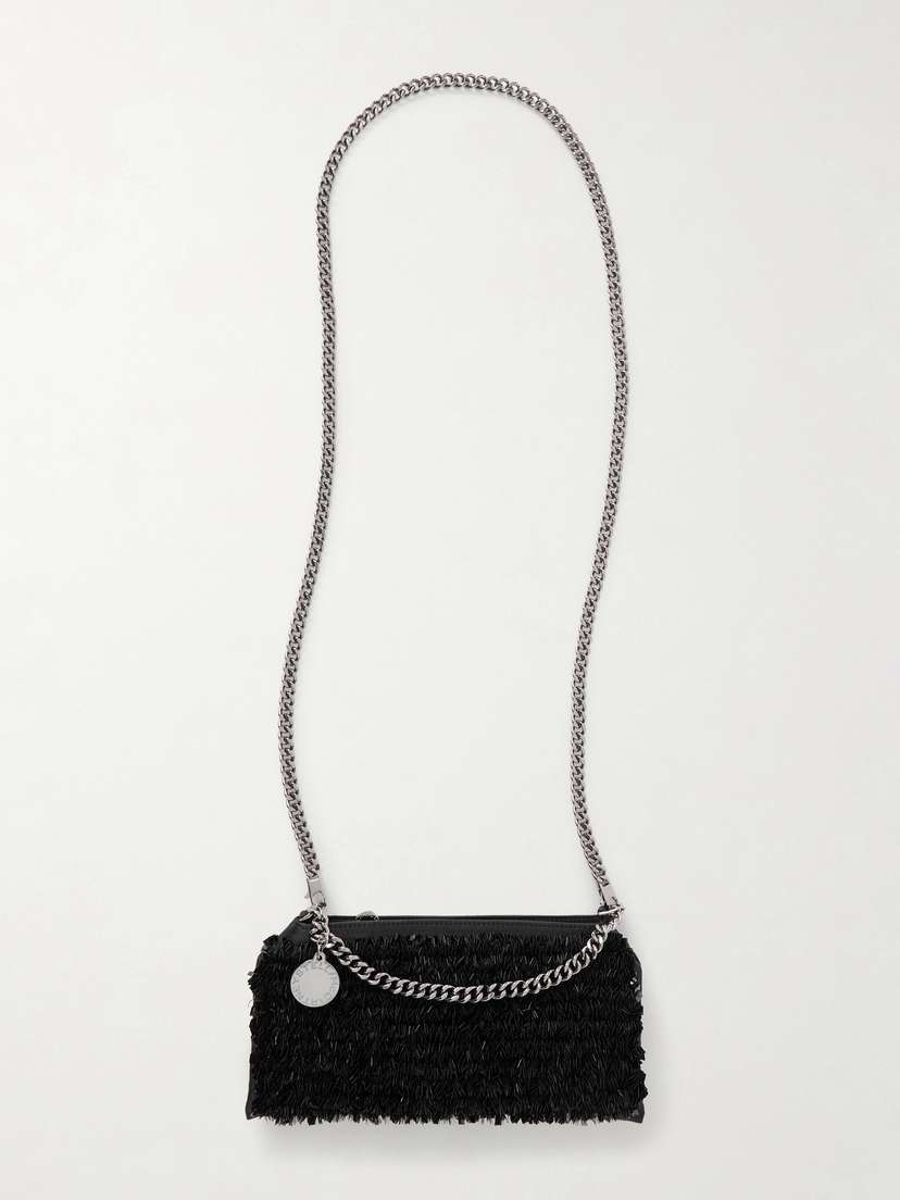 Stella McCartney Falabella Sequin-embellished Satin Shoulder Bag